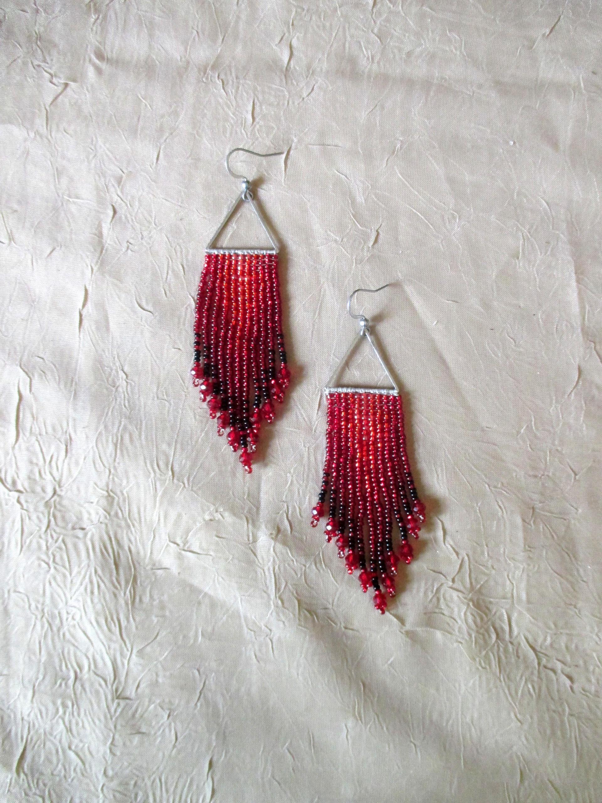 Beaded Fringe Earrings