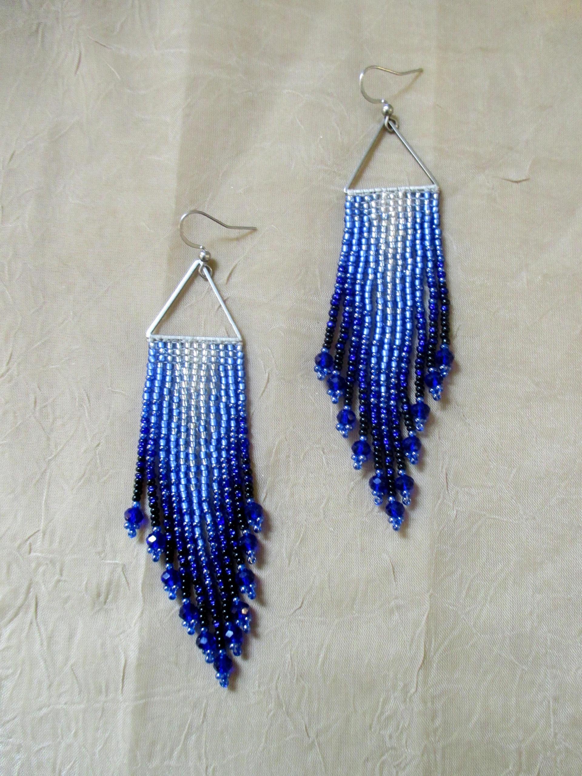 Beaded Fringe Earrings