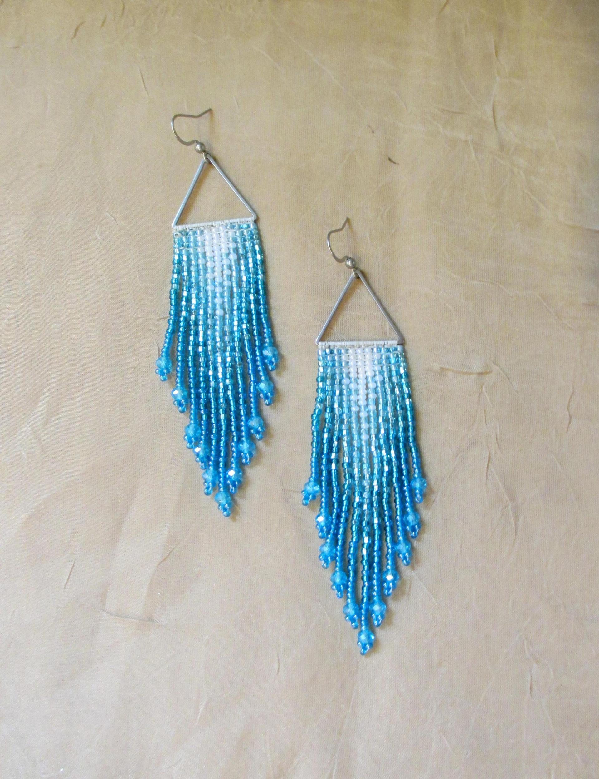 Beaded Fringe Earrings