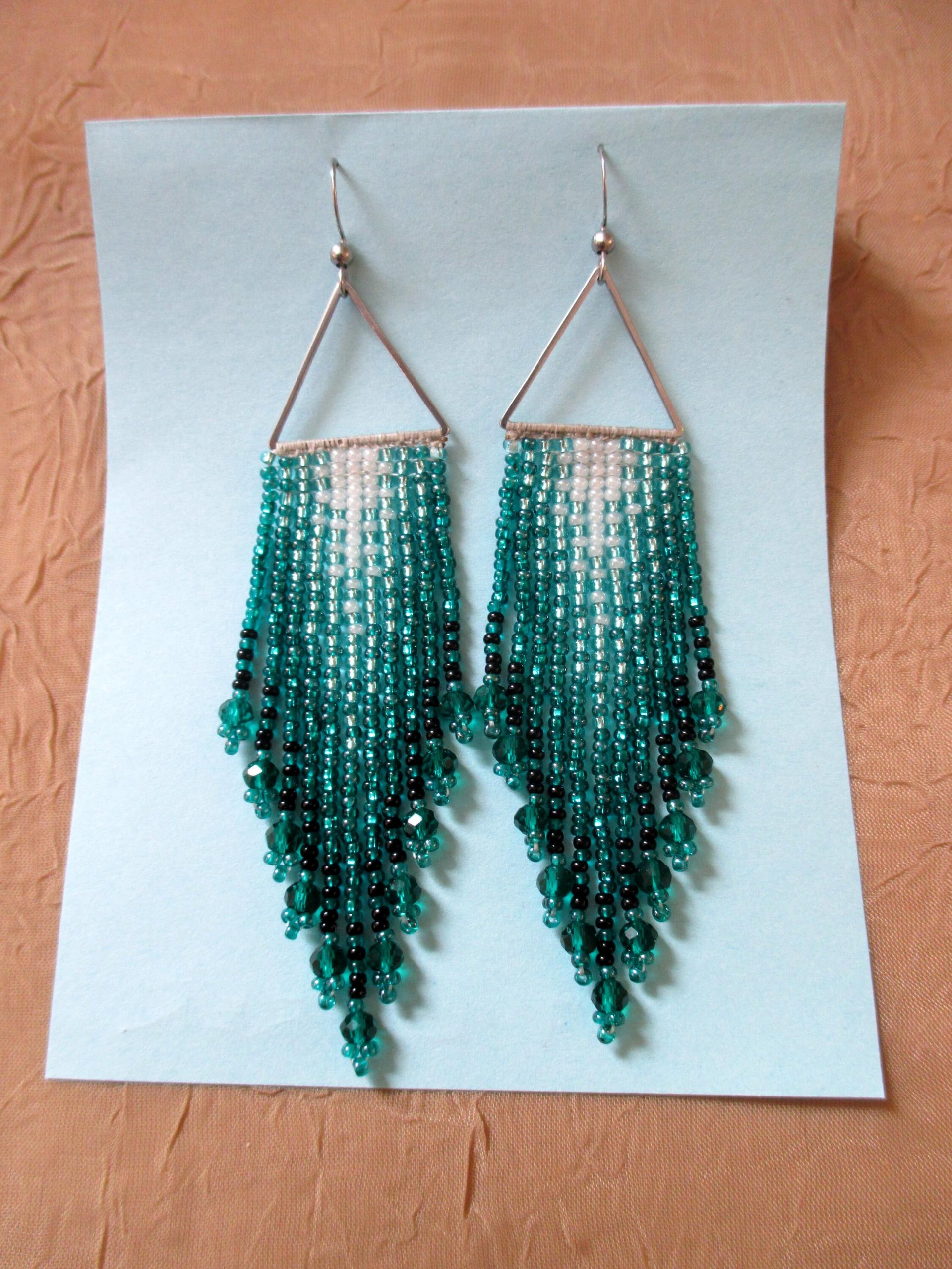 Beaded Fringe Earrings