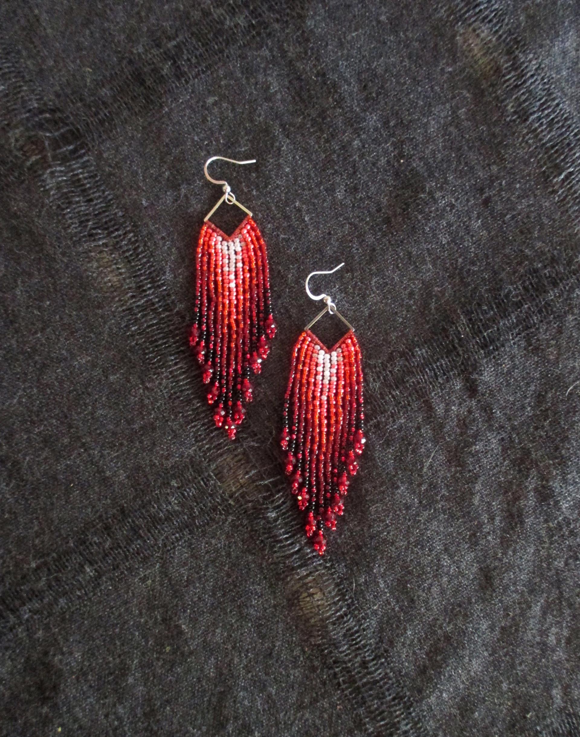 Beaded Fringe Earrings