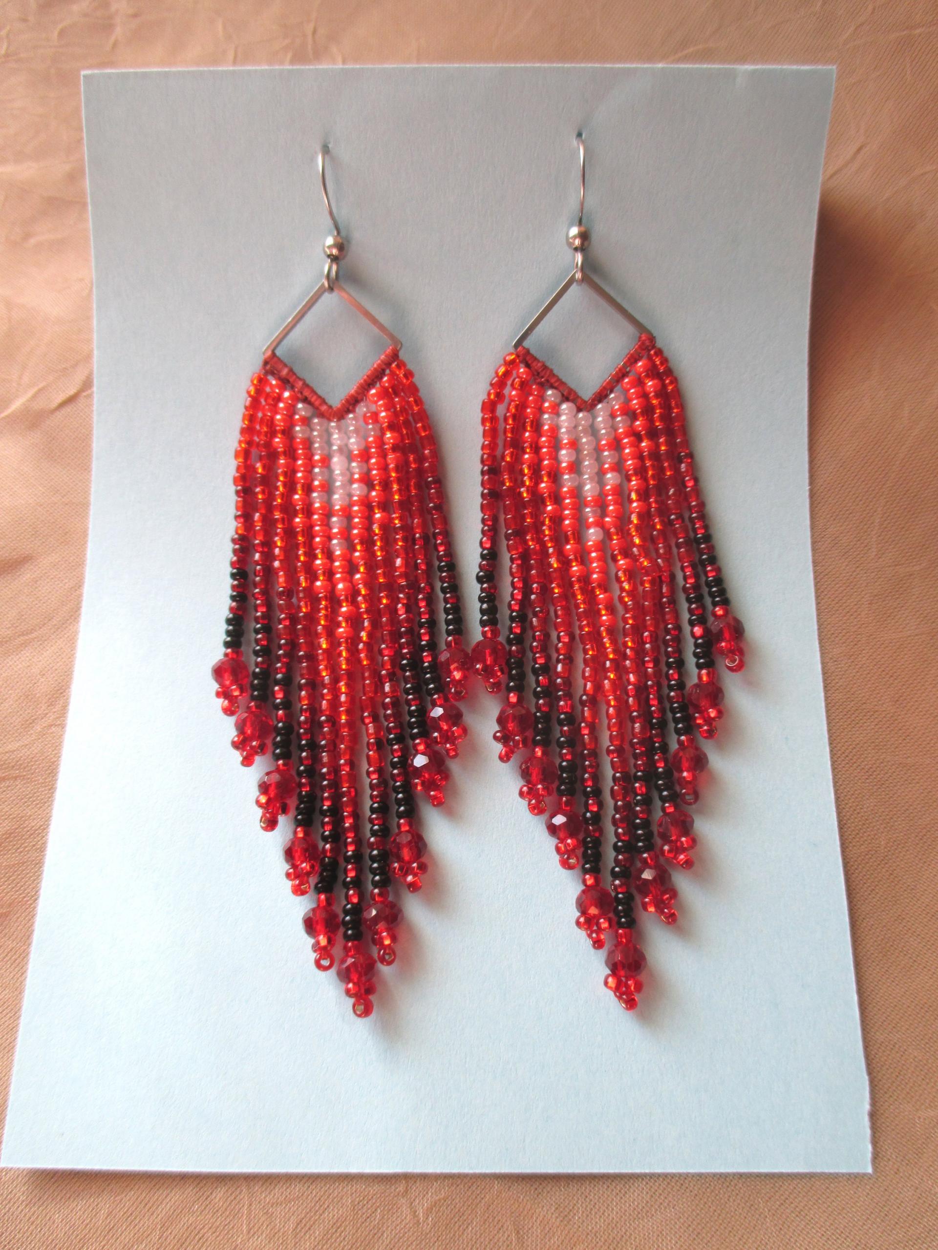 Beaded Fringe Earrings