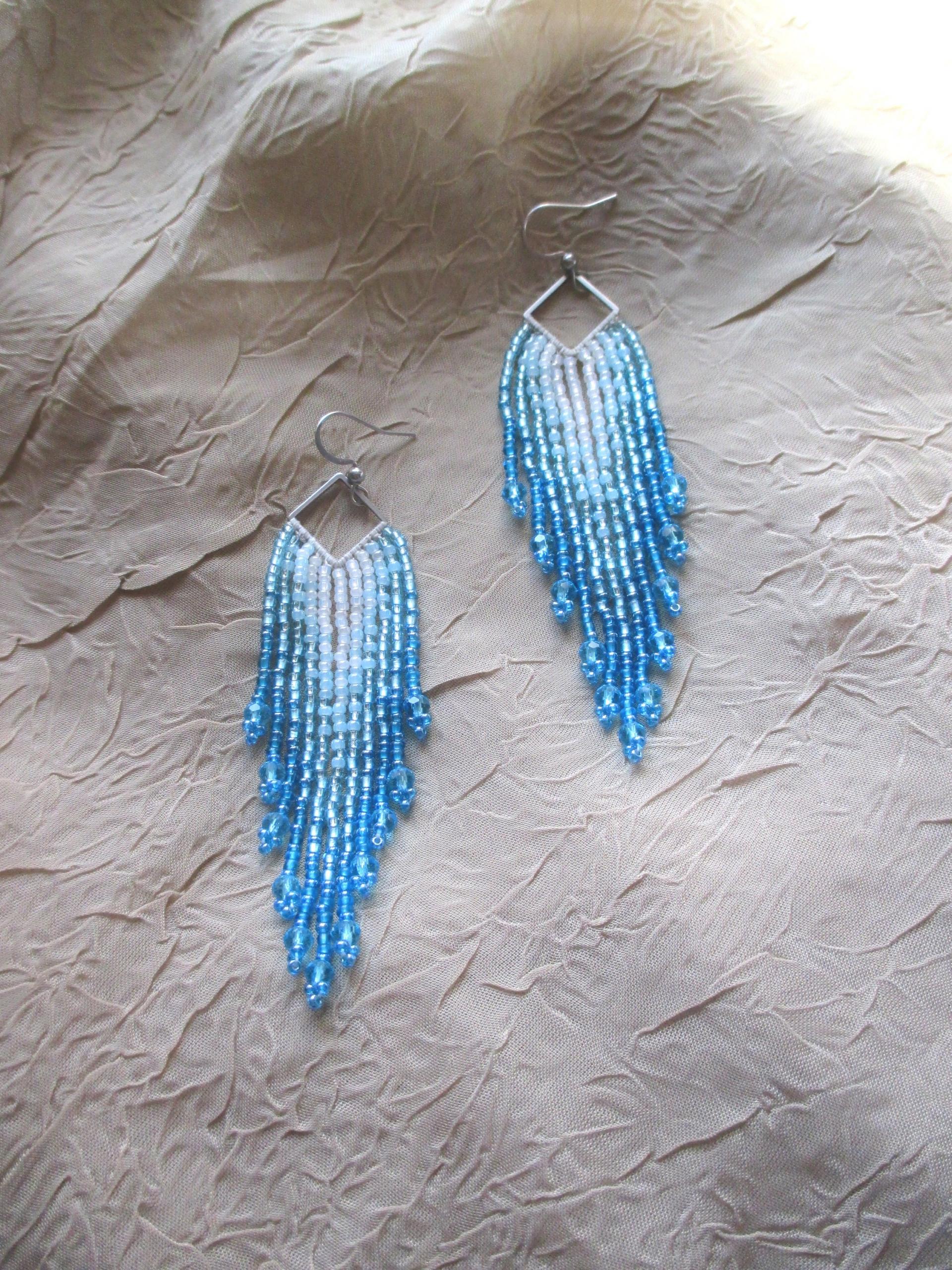 Beaded Fringe Earrings