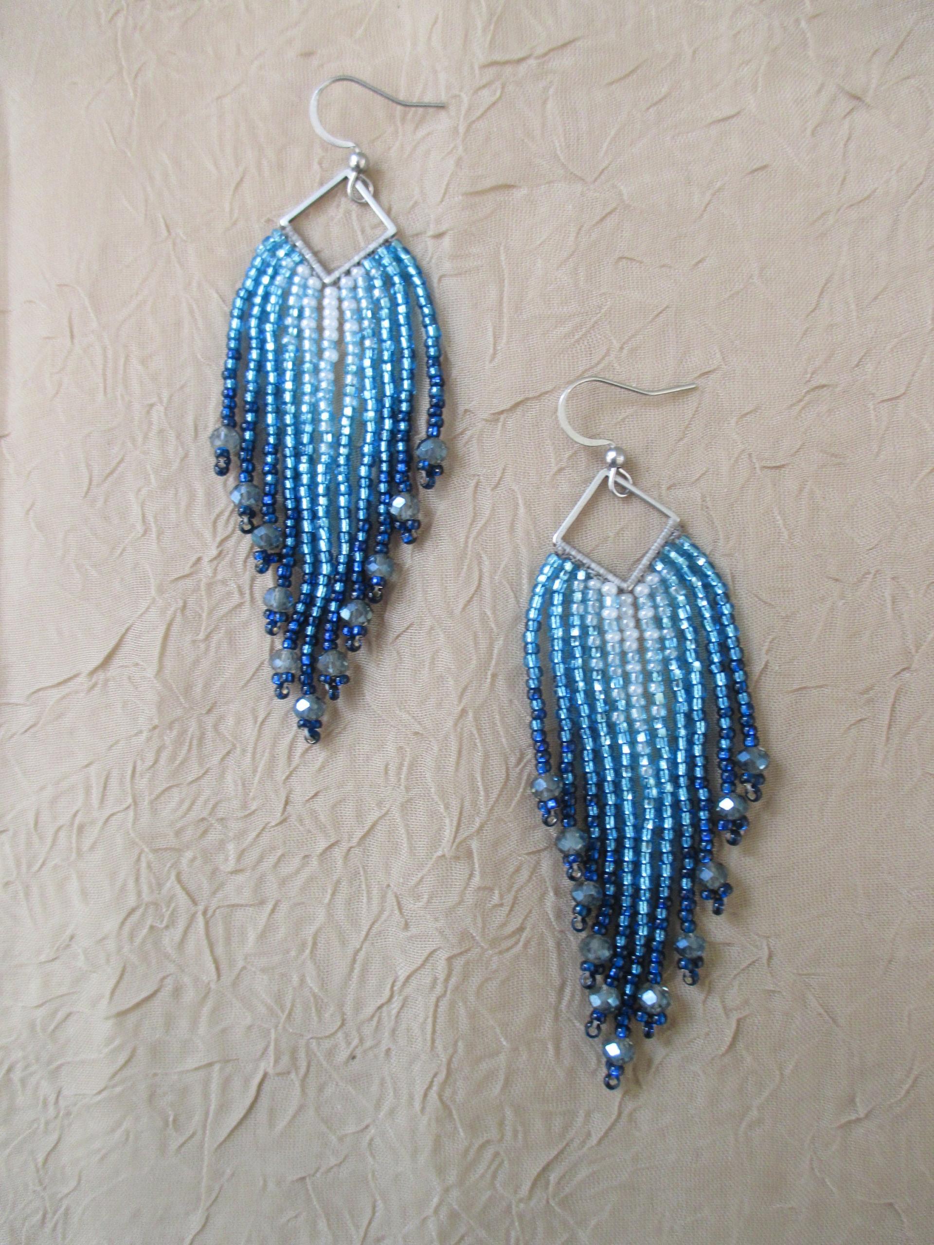Beaded Fringe Earrings