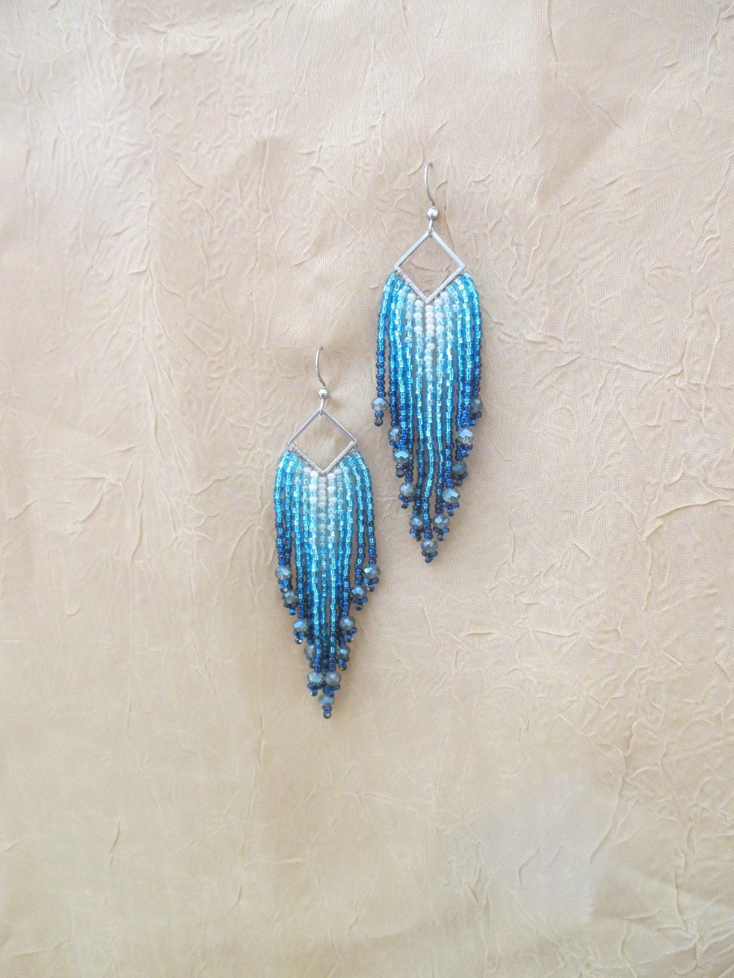 Beaded Fringe Earrings