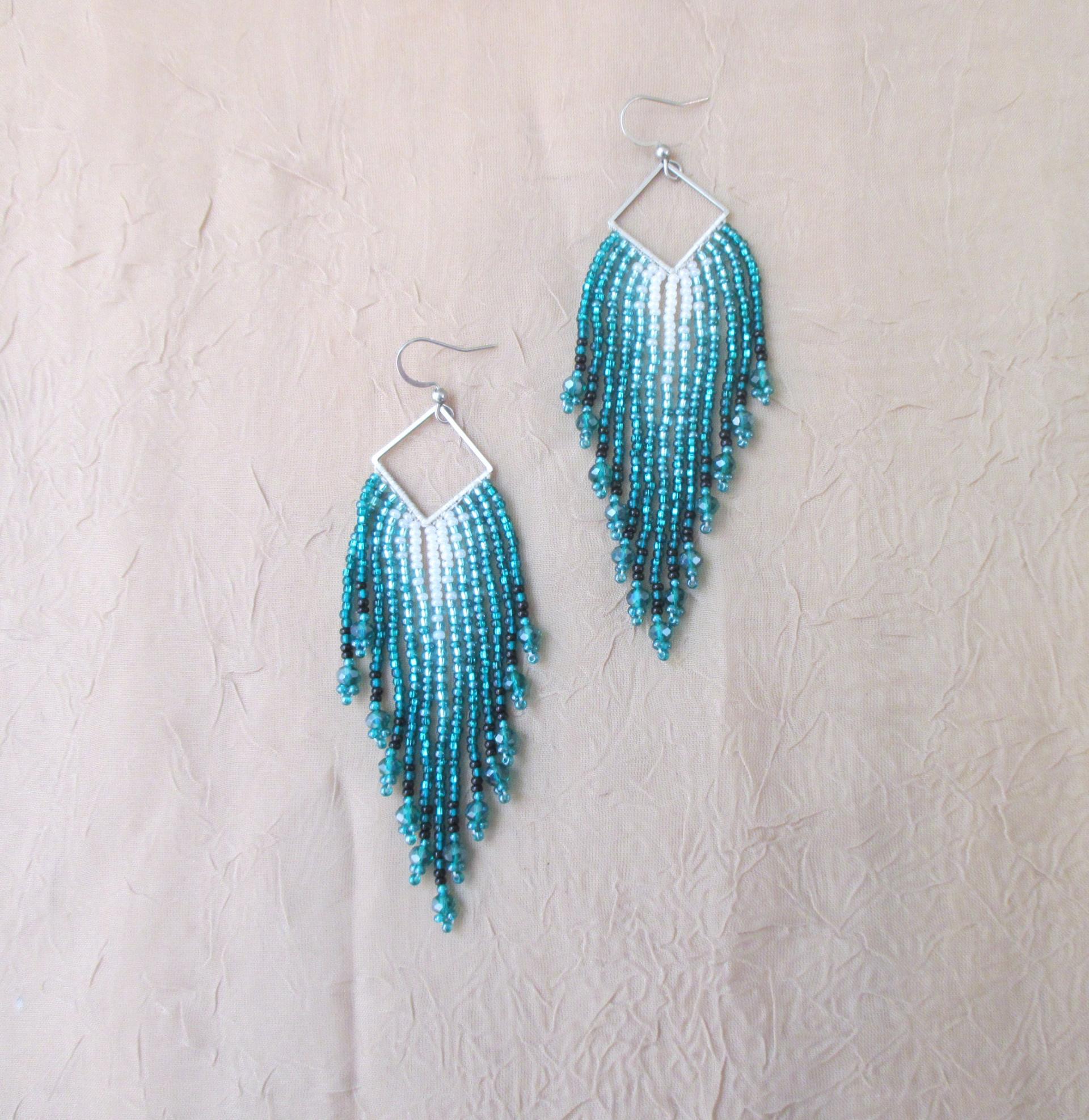 Beaded Fringe Earrings