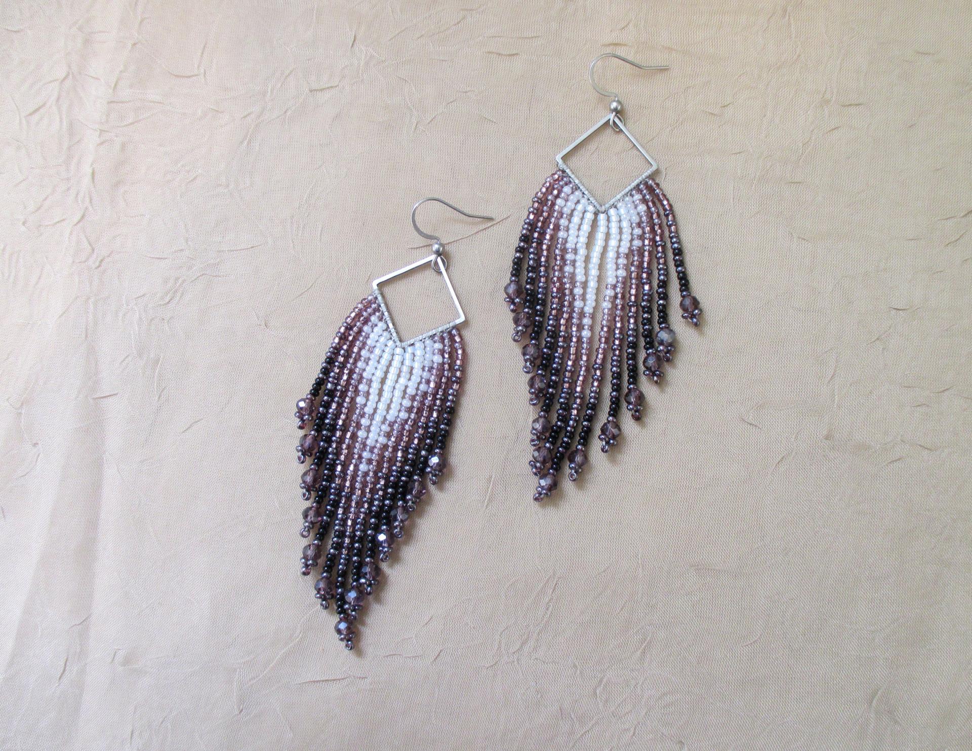 Beaded Fringe Earrings