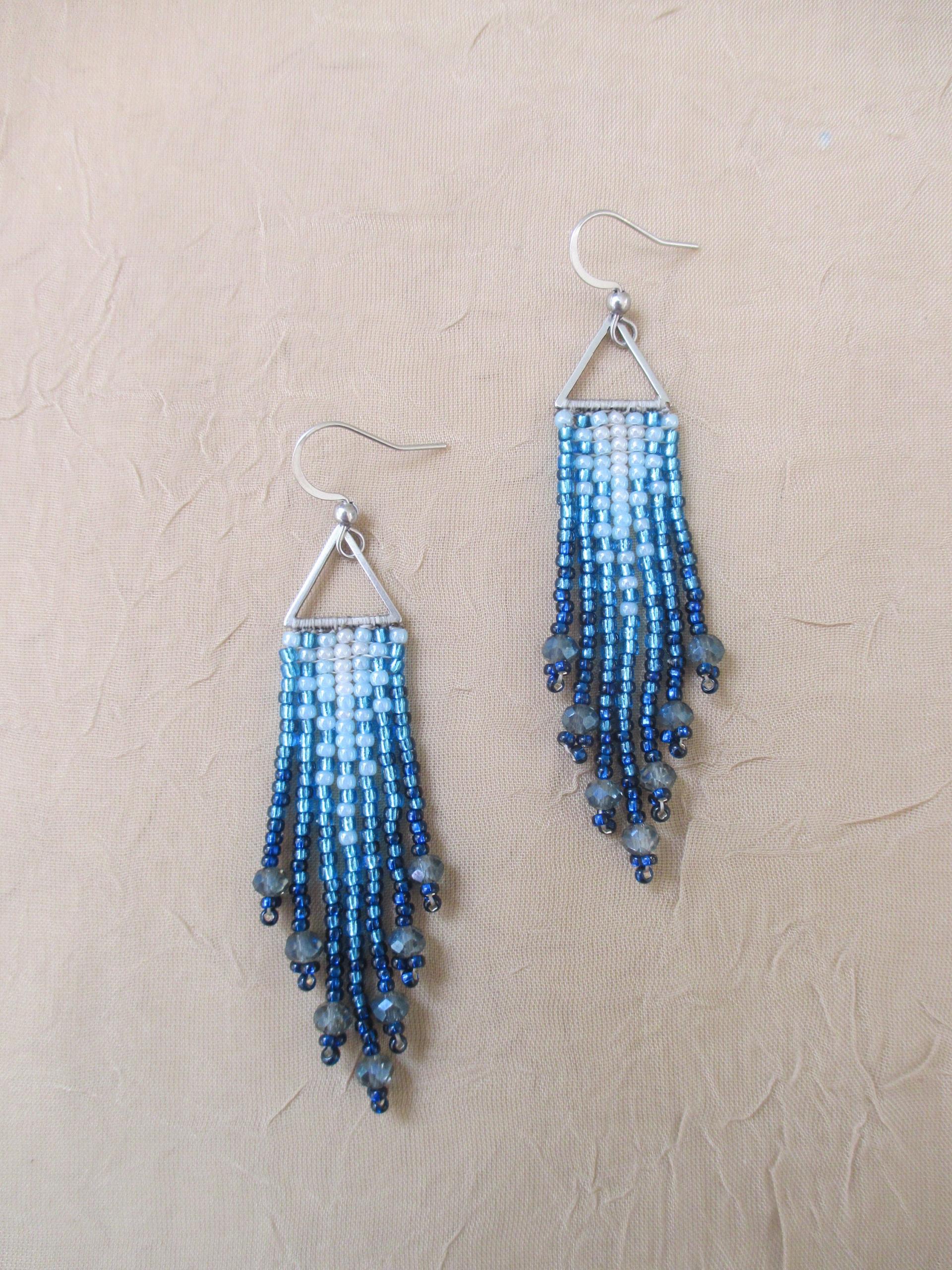 Beaded Fringe Earrings