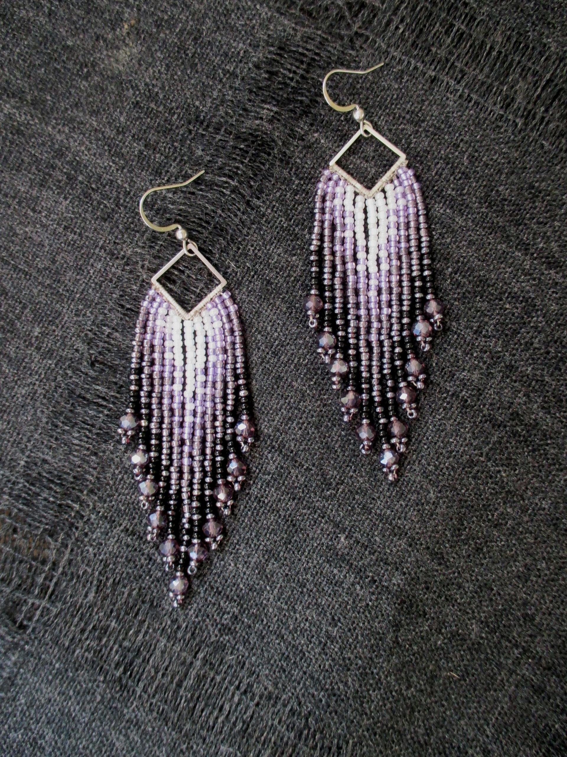 Beaded Fringe Earrings