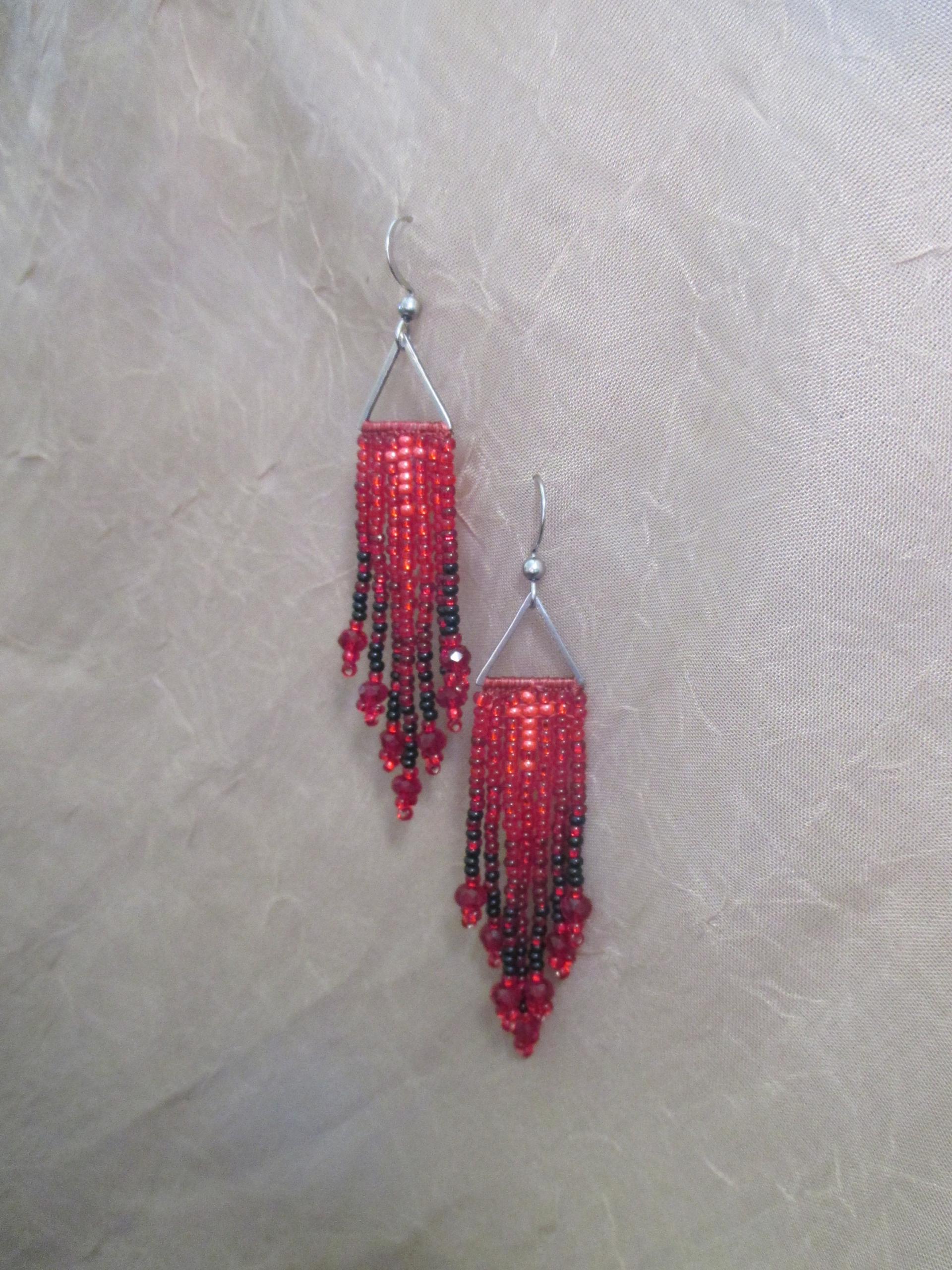 Beaded Fringe Earrings