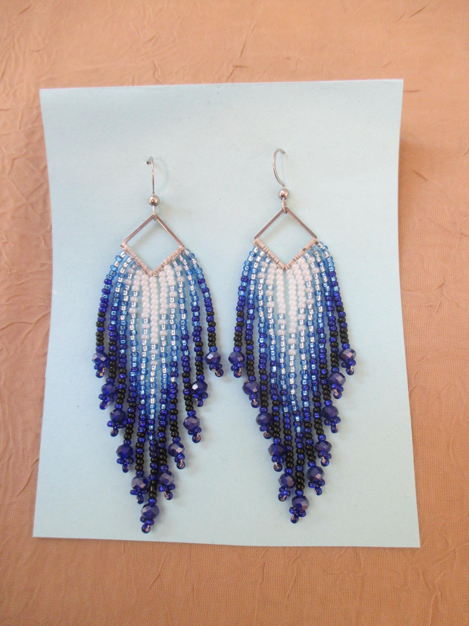 Beaded Fringe Earrings