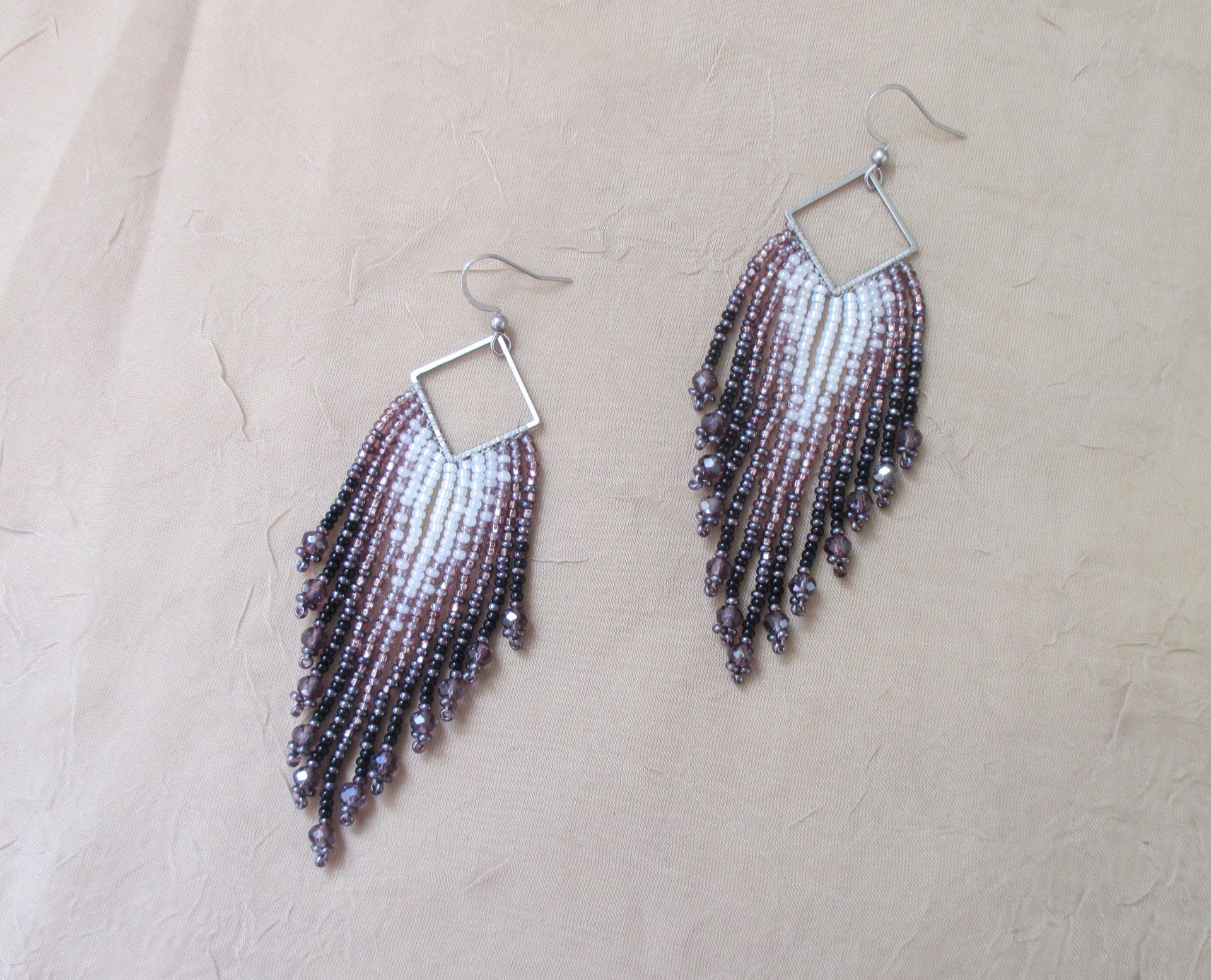 Beaded Fringe Earrings