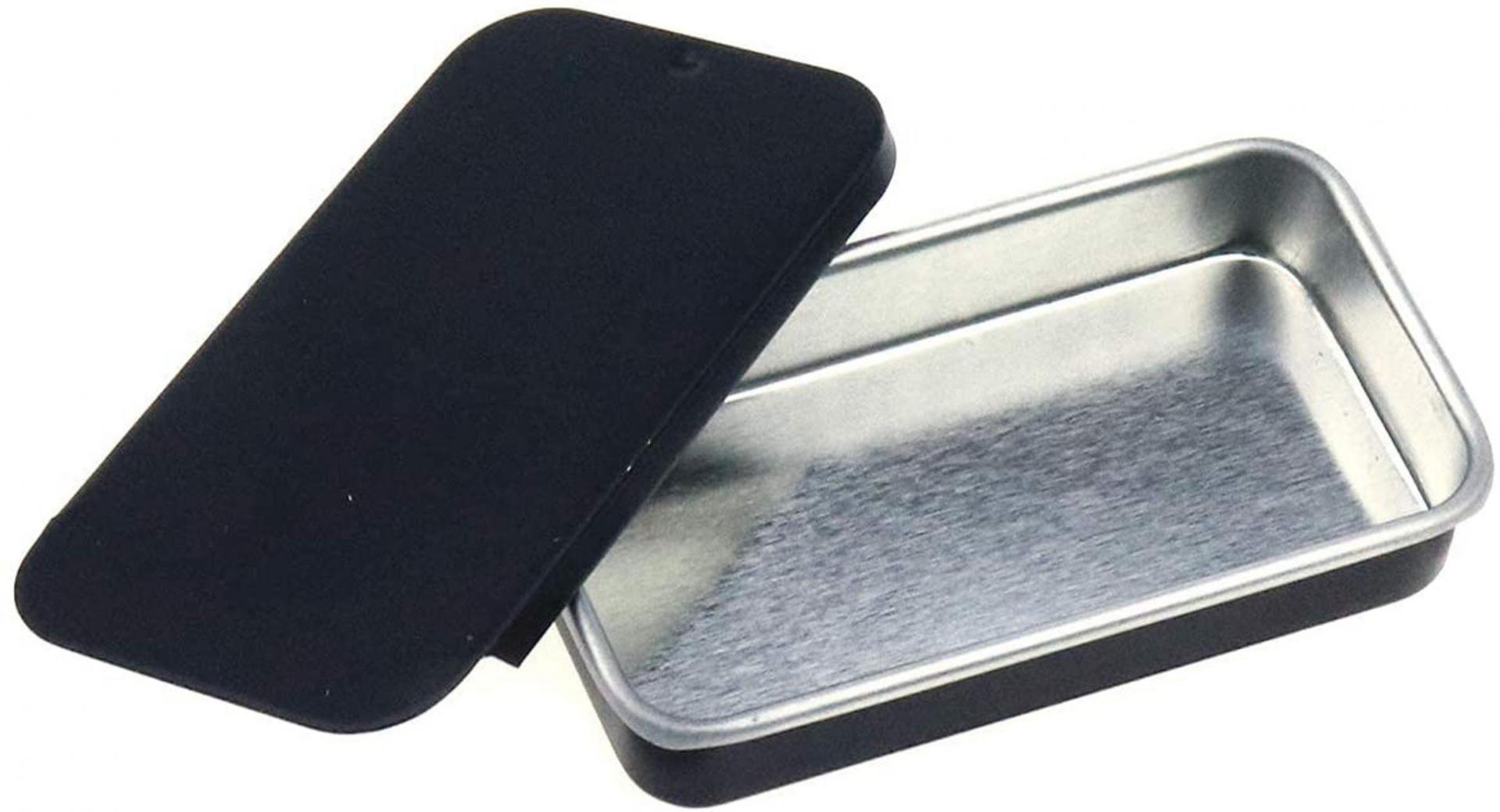 Black Slider Tins, Slide Lid Tin Containers, multiple sizes - Craft Tin, Stash Container, Black Tin