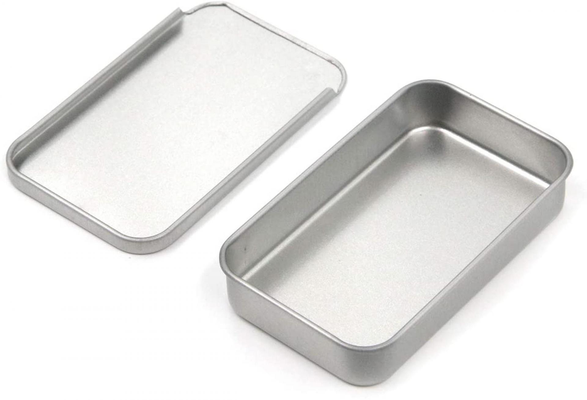 Silver Slider Tins, Slide Lid Tin Containers, multiple sizes - Craft Tin, Stash Container, Needle and Pins Storage