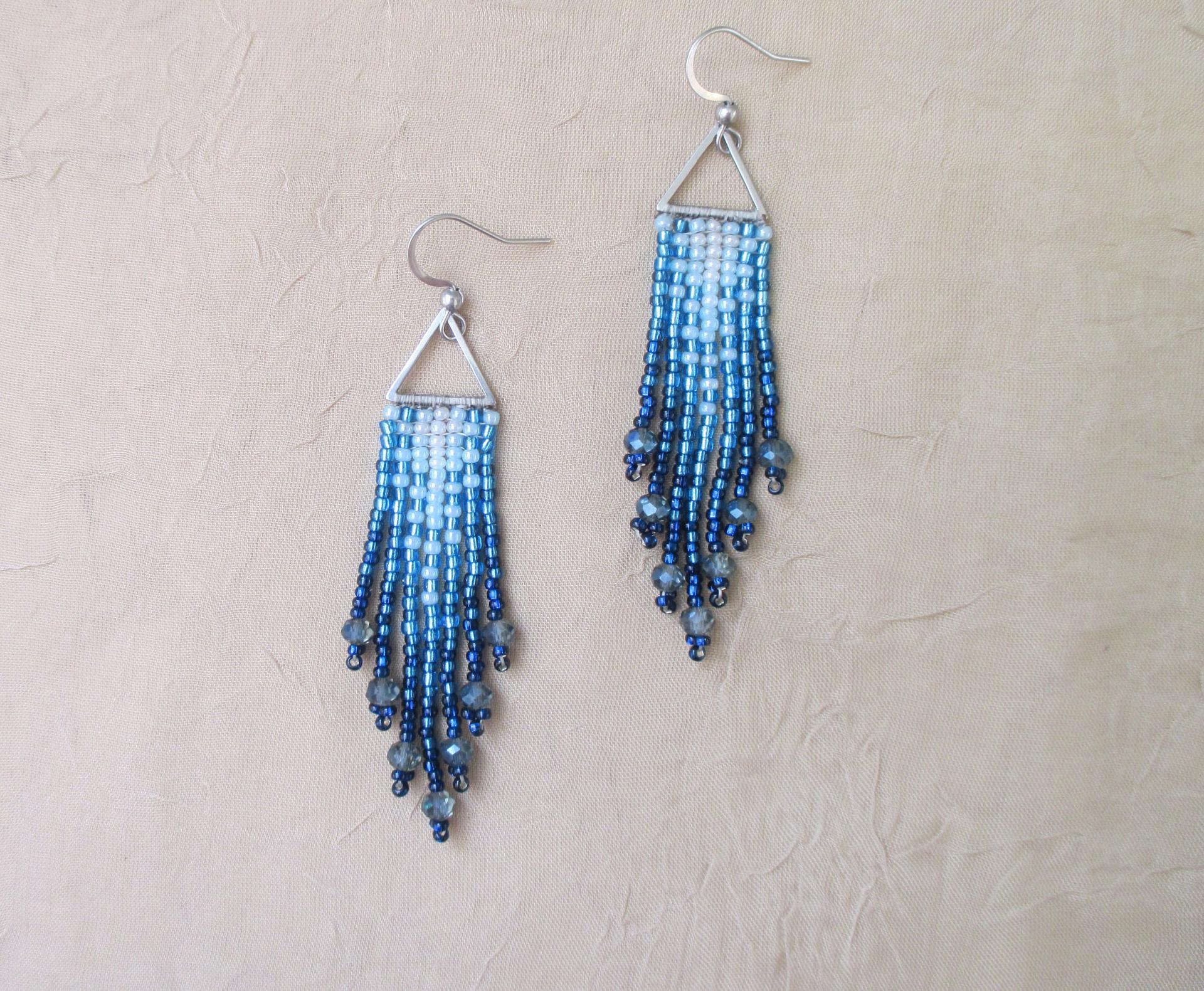 Beaded Fringe Earrings