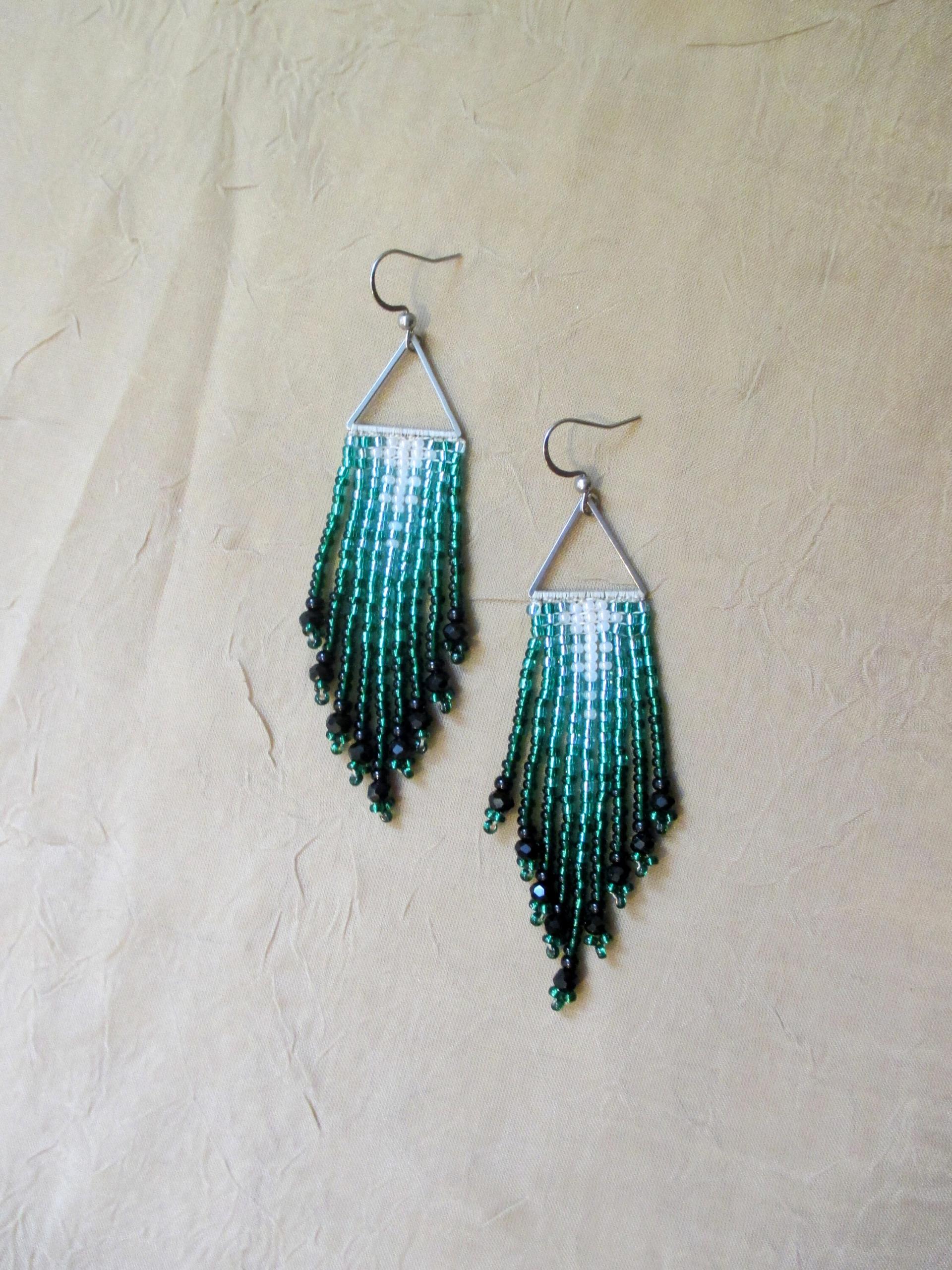 Beaded Fringe Earrings