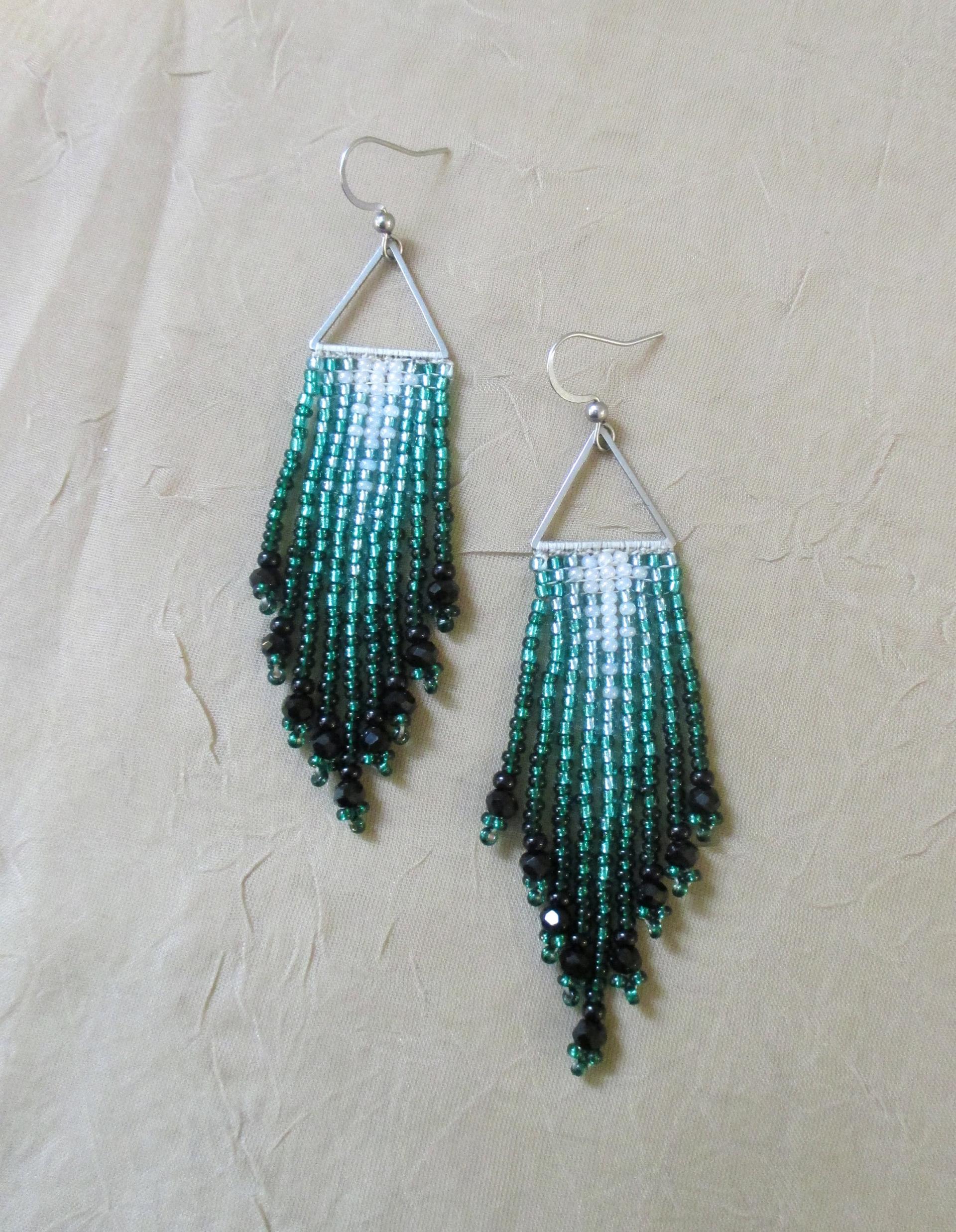 Beaded Fringe Earrings