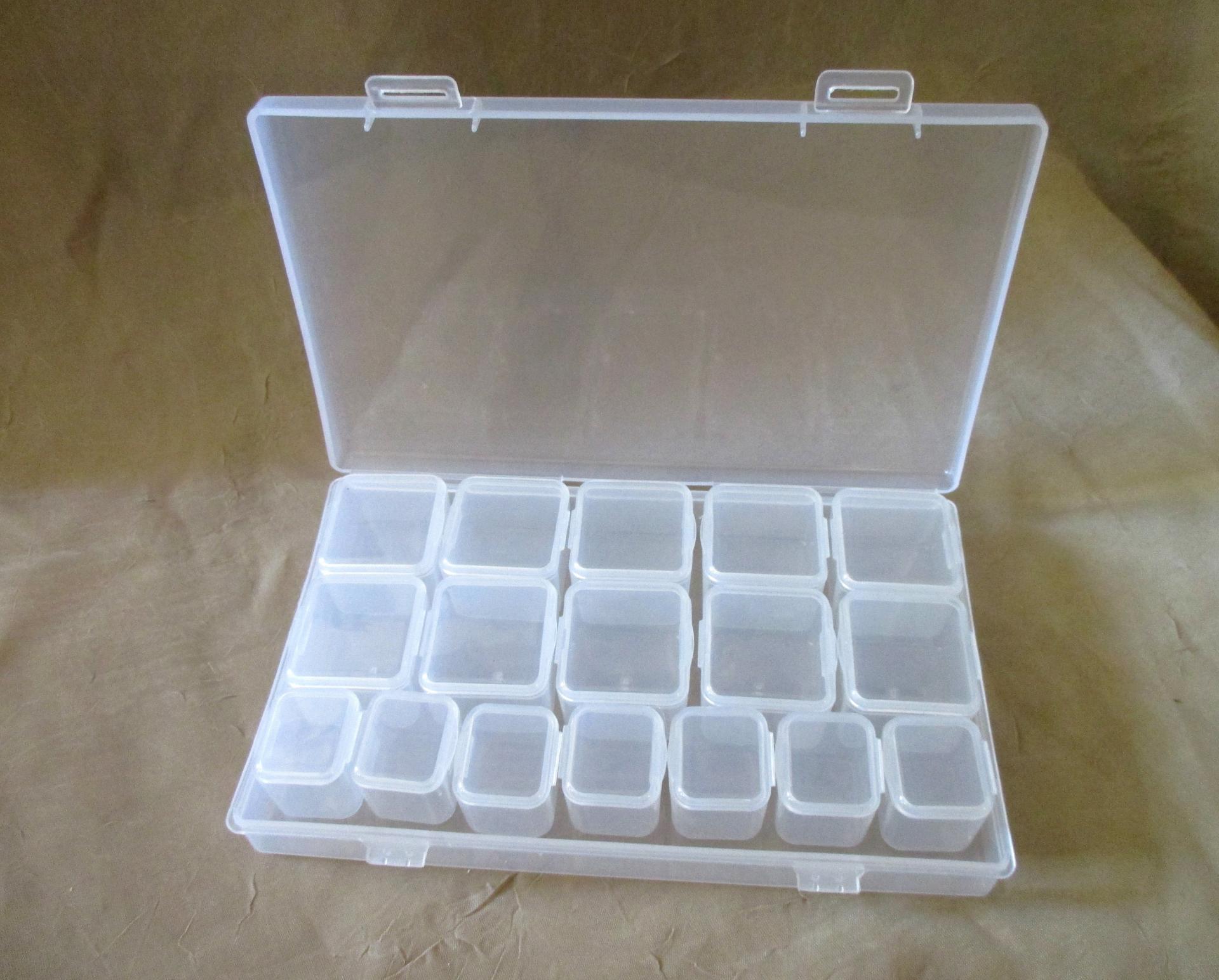 Bead Organizers, Plastic Storage Cases, square cases- multiple sizes