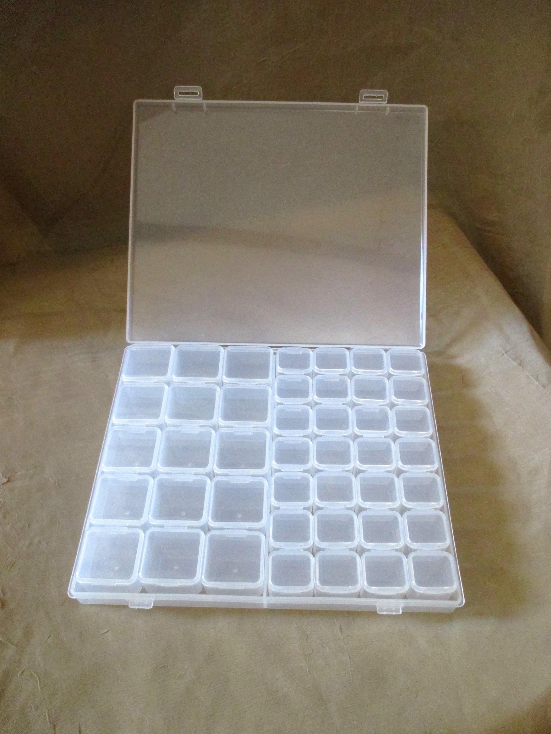 Bead Organizers, Plastic Storage Cases, square cases- multiple sizes