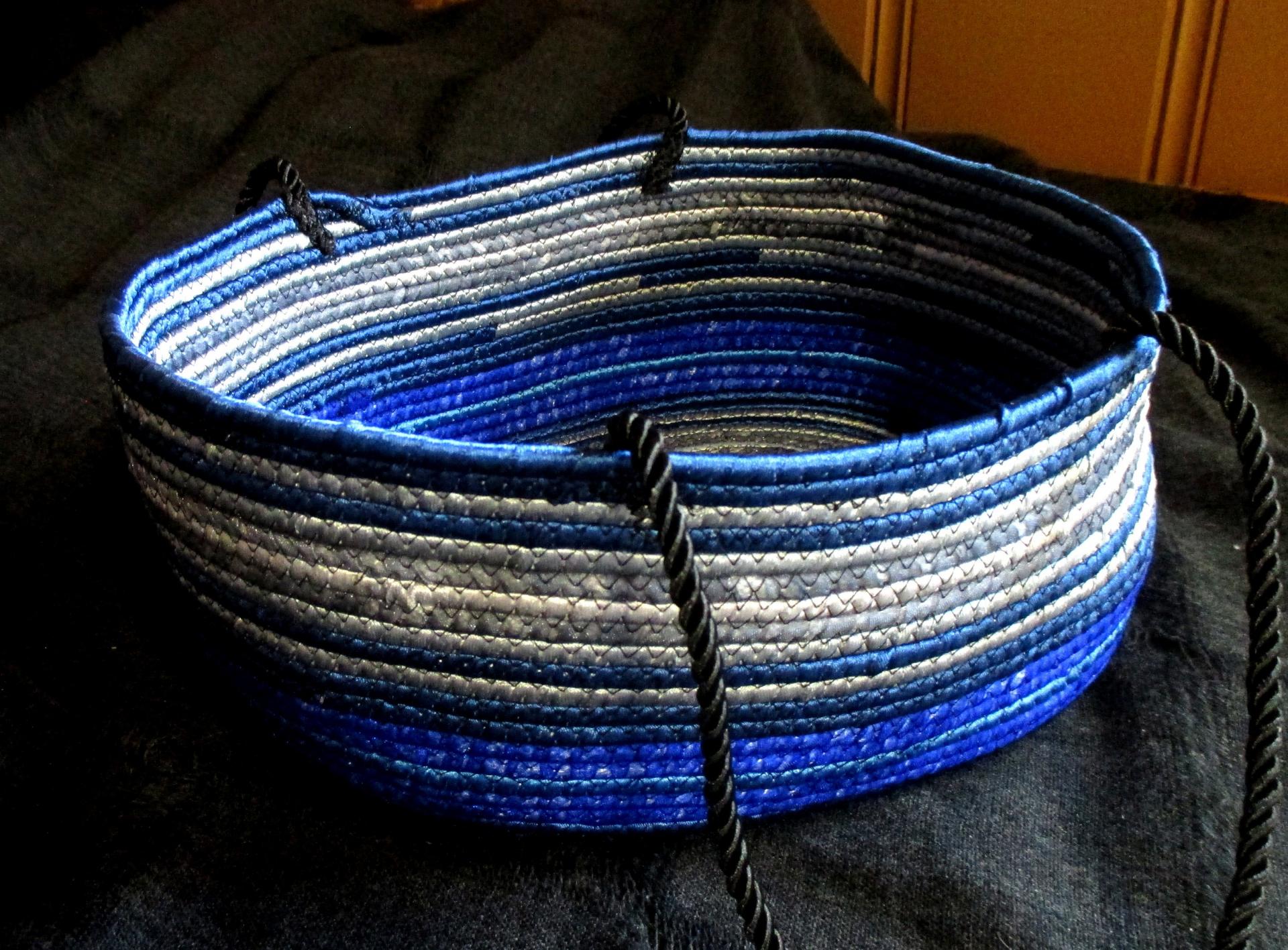 Rope Basket, Oval Gathering Basket, Storage Basket, Catch All