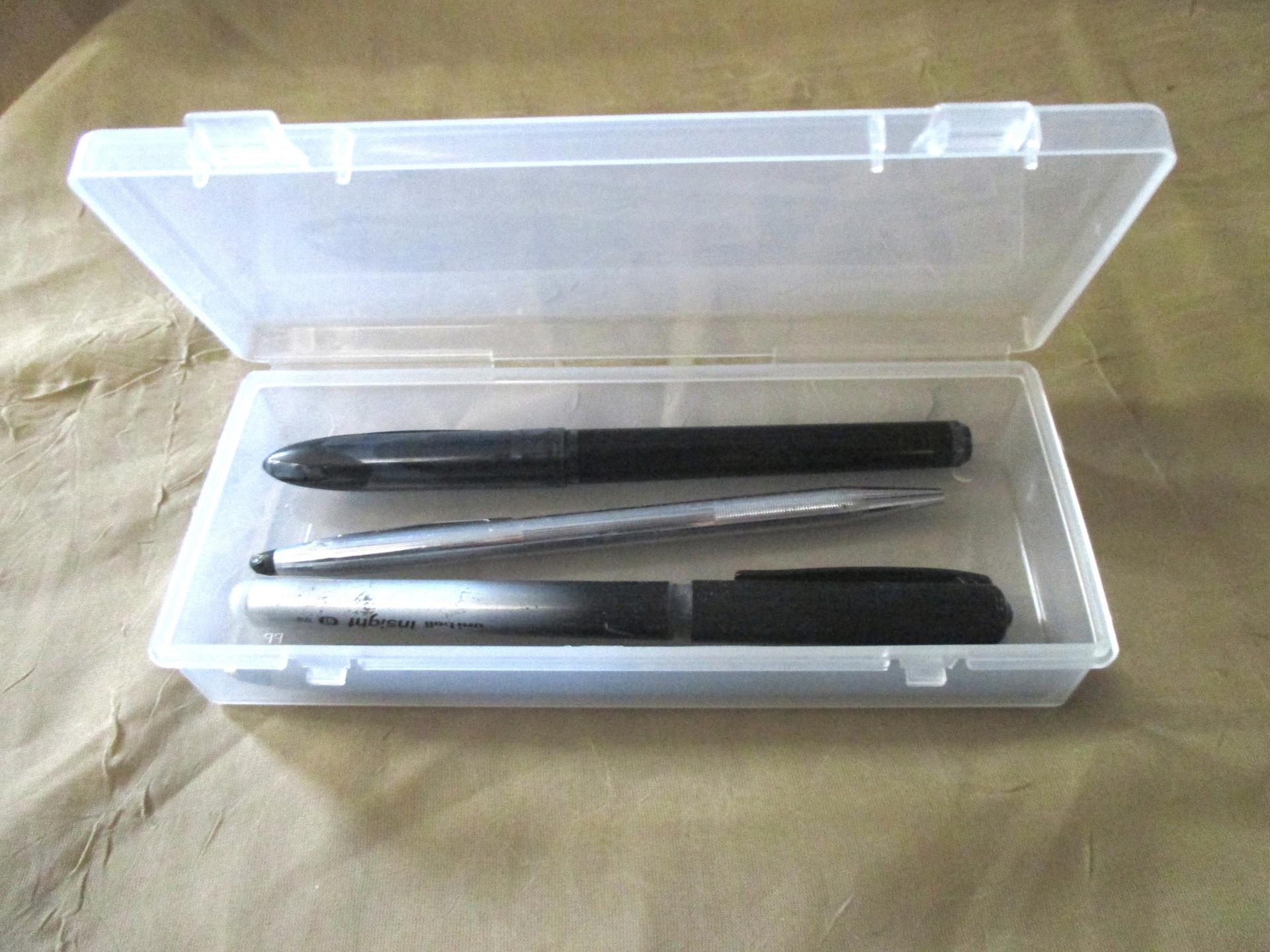 Pen, Brush and Tool Case - Plastic Container, Rectangle, multiple sizes - Storage Container