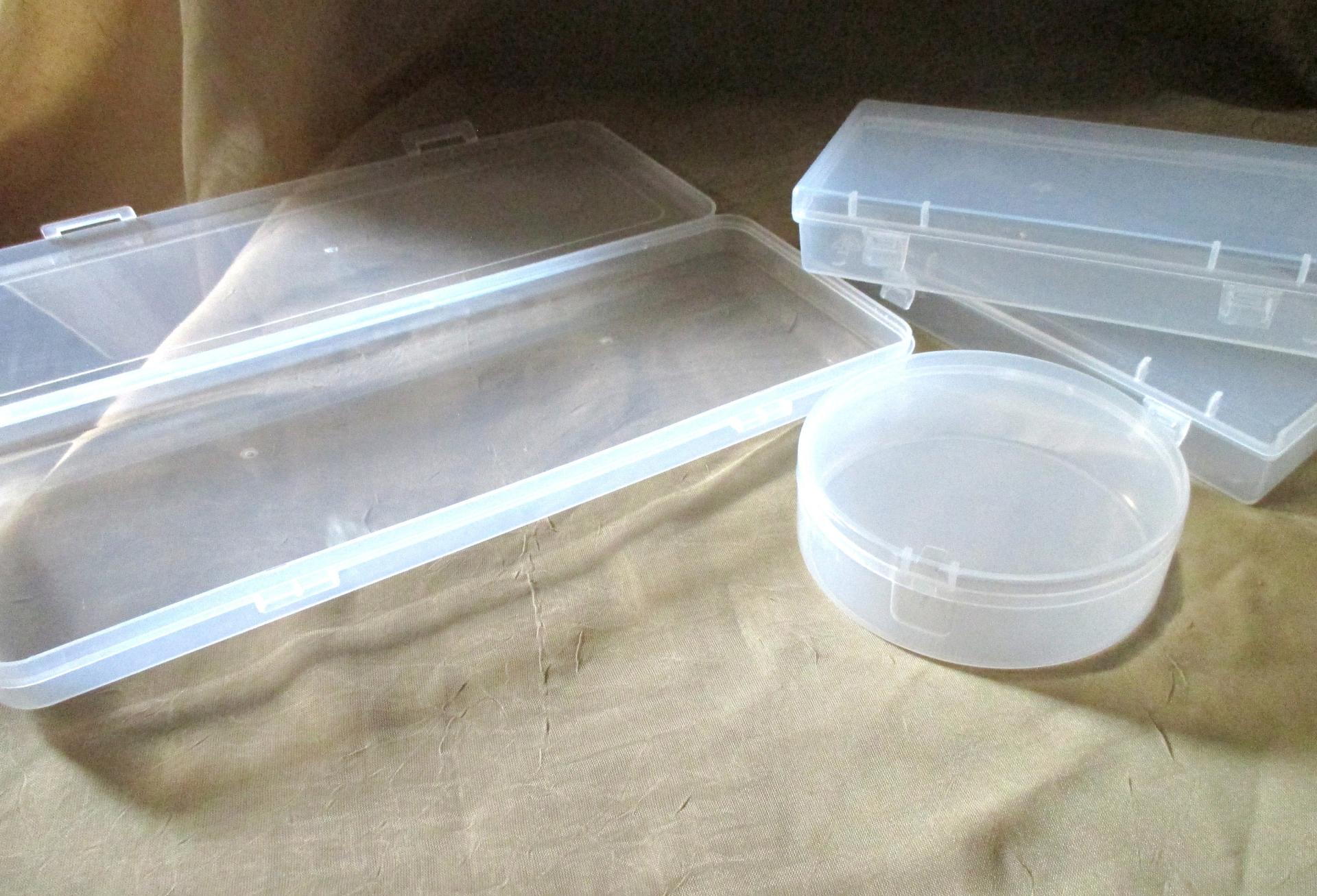 Pen, Brush and Tool Case - Plastic Container, Rectangle, multiple sizes - Storage Container