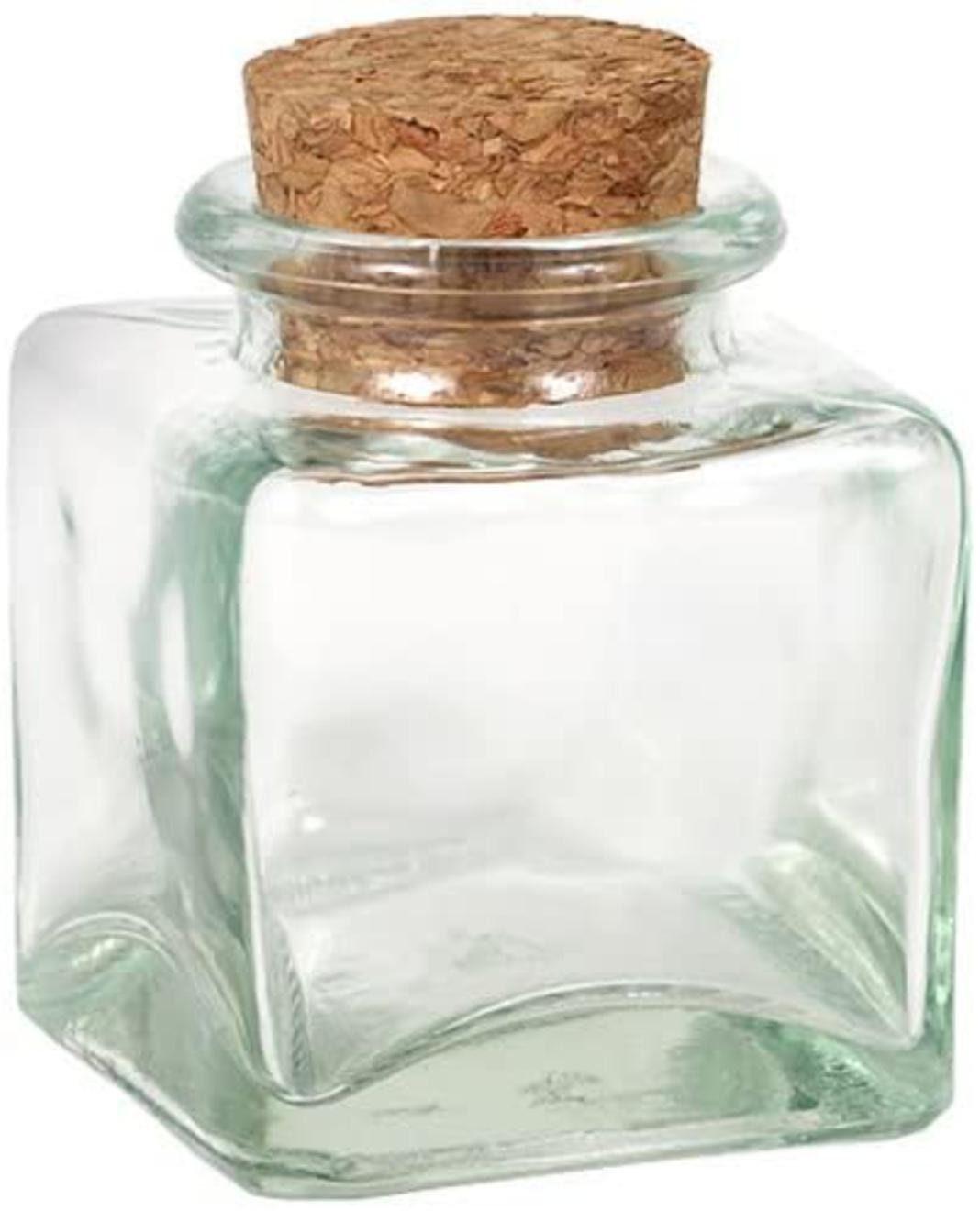 Square Jars with Cork