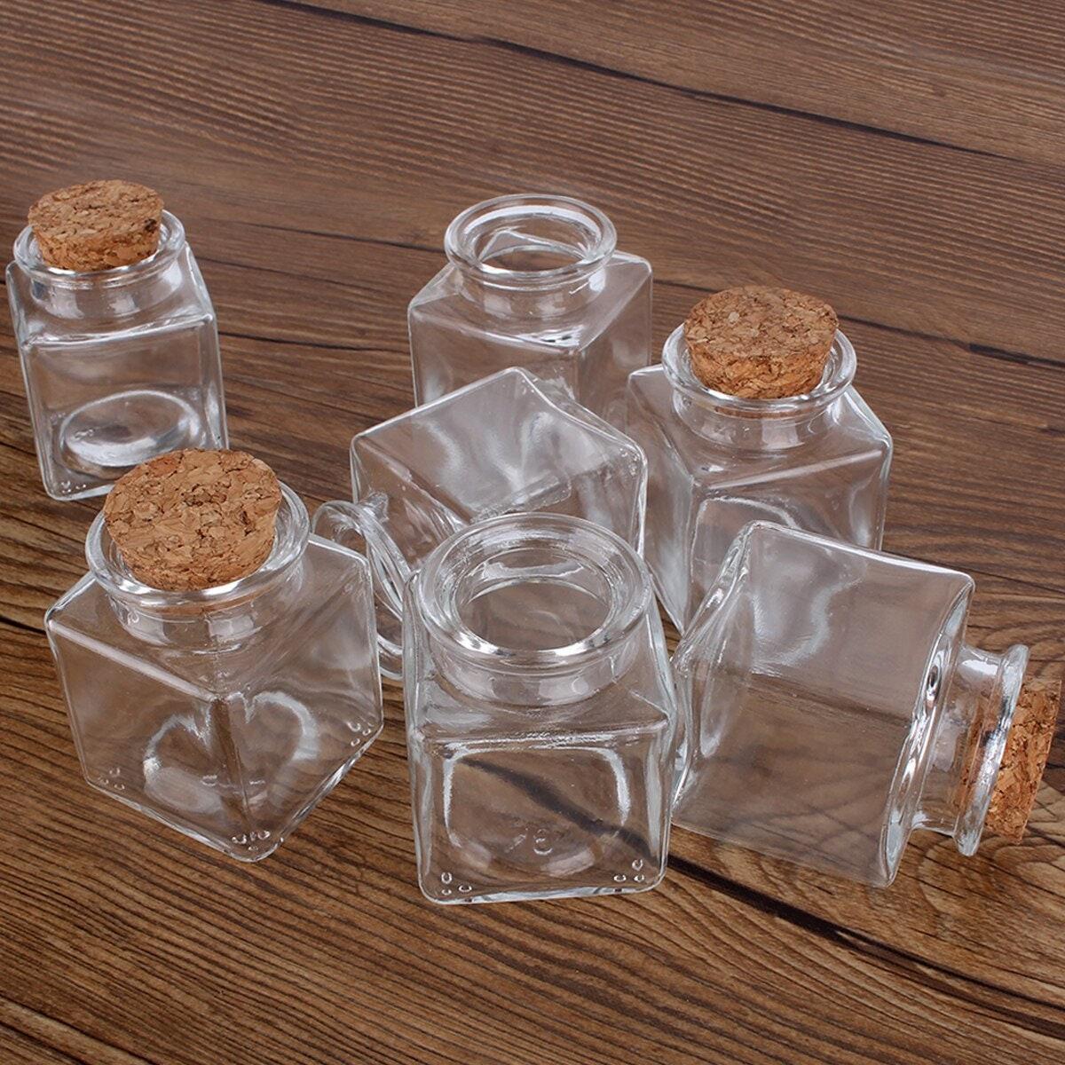 Square Jars with Cork