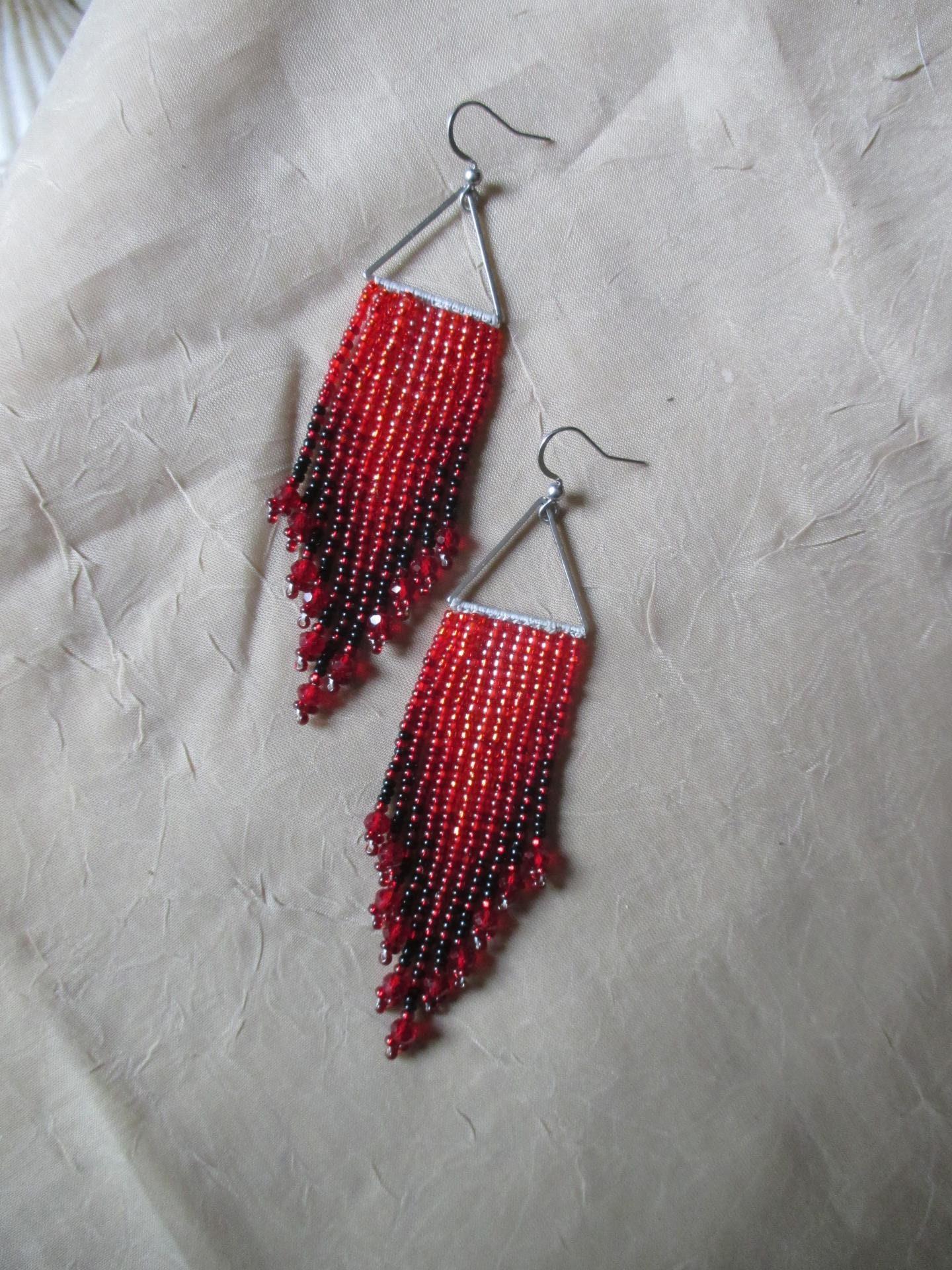 Beaded Fringe Earrings