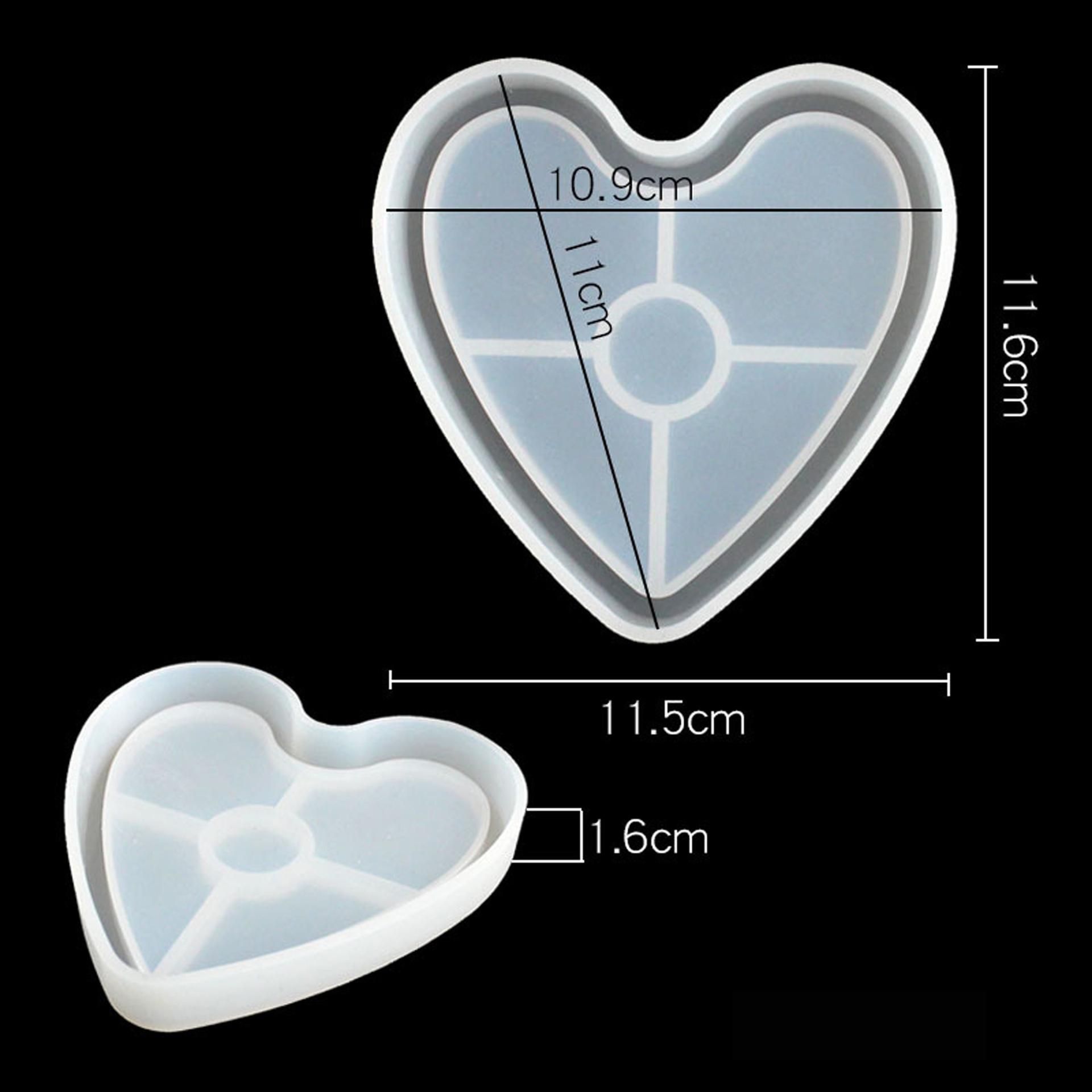 Mold - Heart Plate Casting Mold - for Epoxy, Clay or other casting medium