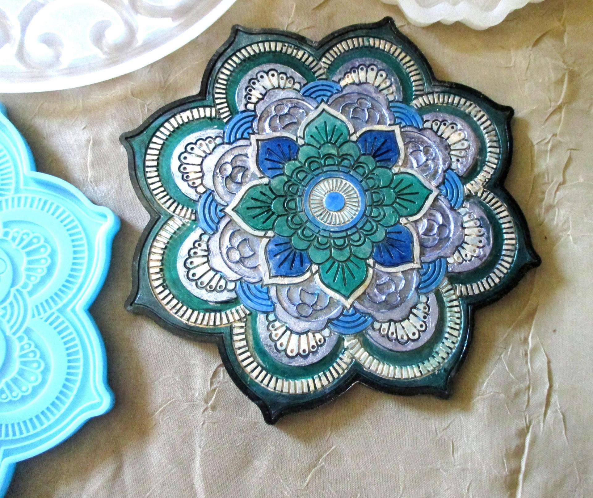 Molds - Mandala Tray Casting Molds - for Epoxy, Clay or other casting medium