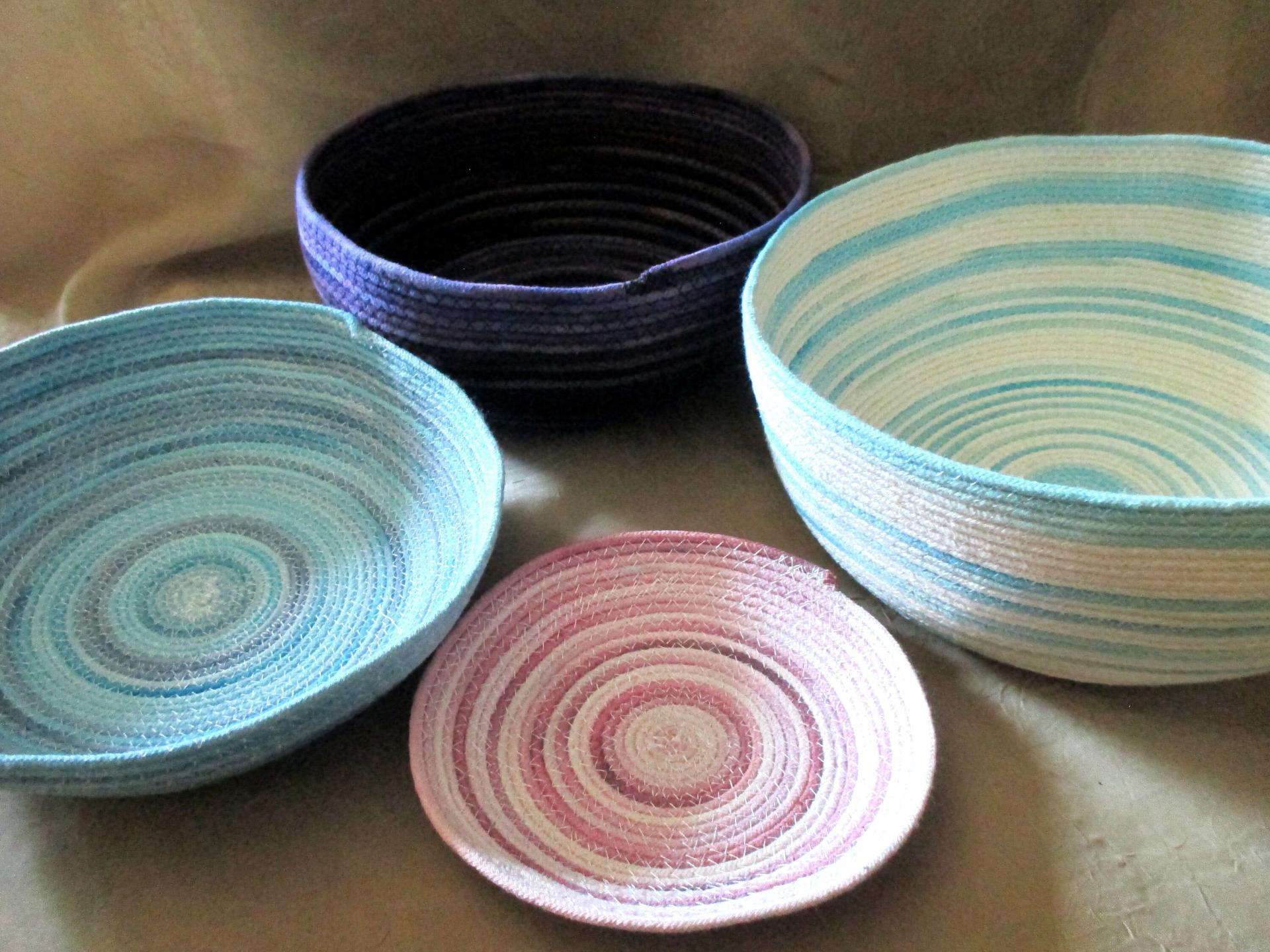 Rope Bowls,  Handmade Cotton Rope Bowls
