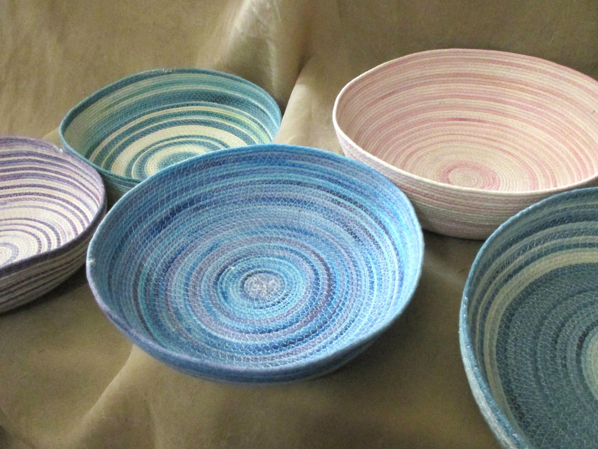 Rope Bowls,  Handmade Cotton Rope Bowls