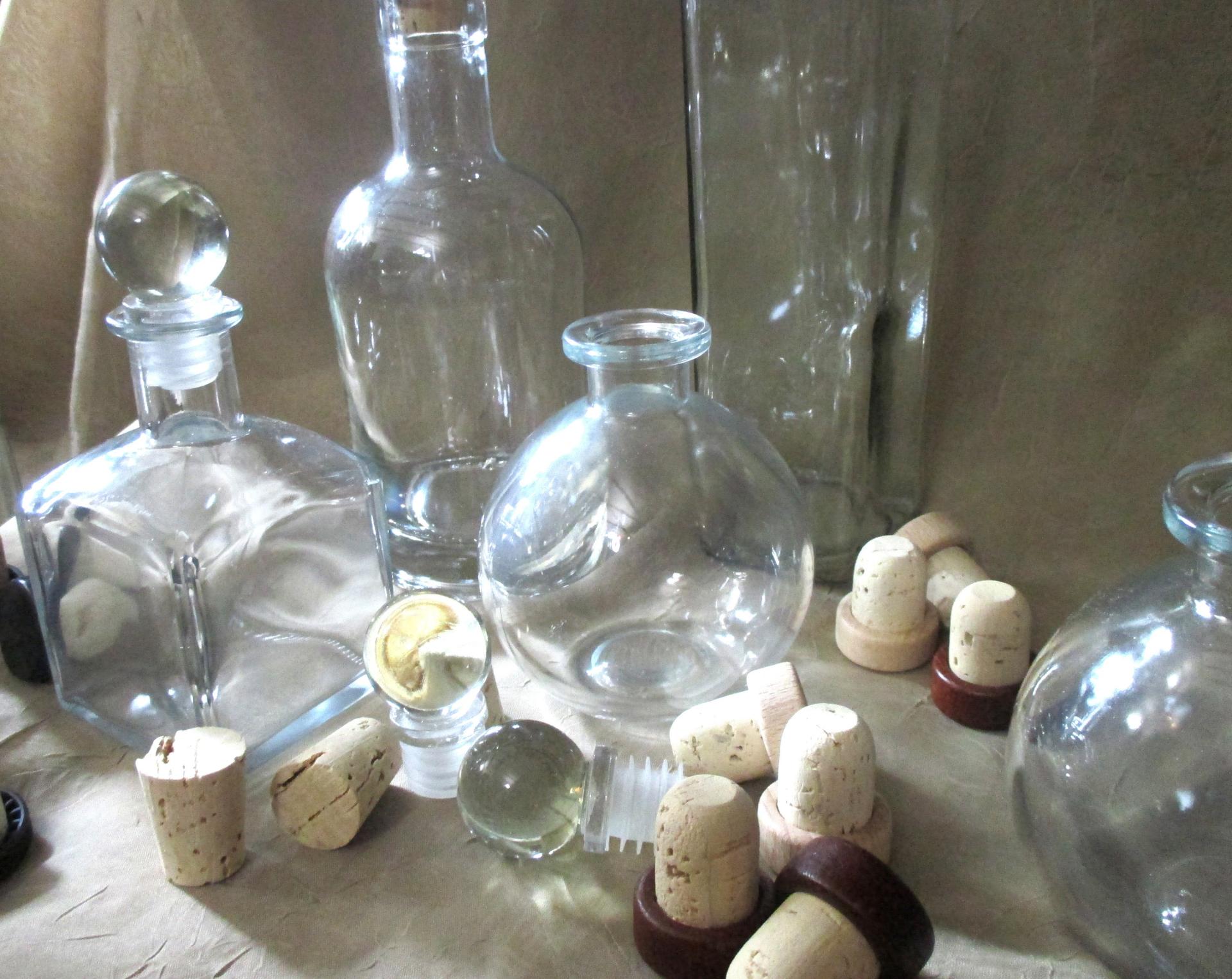 Apothecary Bottles, Large Bottles with Cork