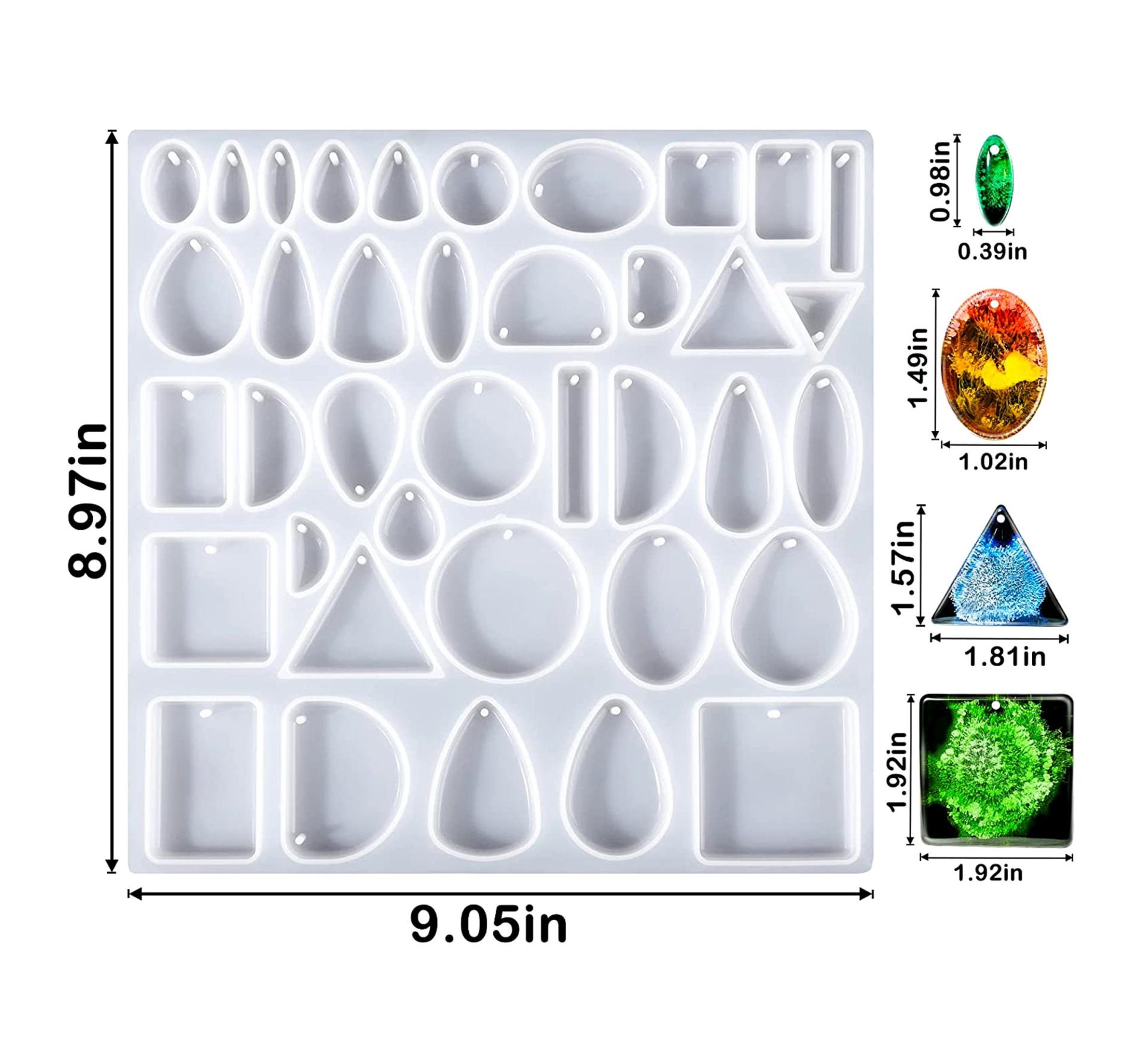 Molds - Pendant and Earrings Casting Mold - for Epoxy, Clay or other casting medium