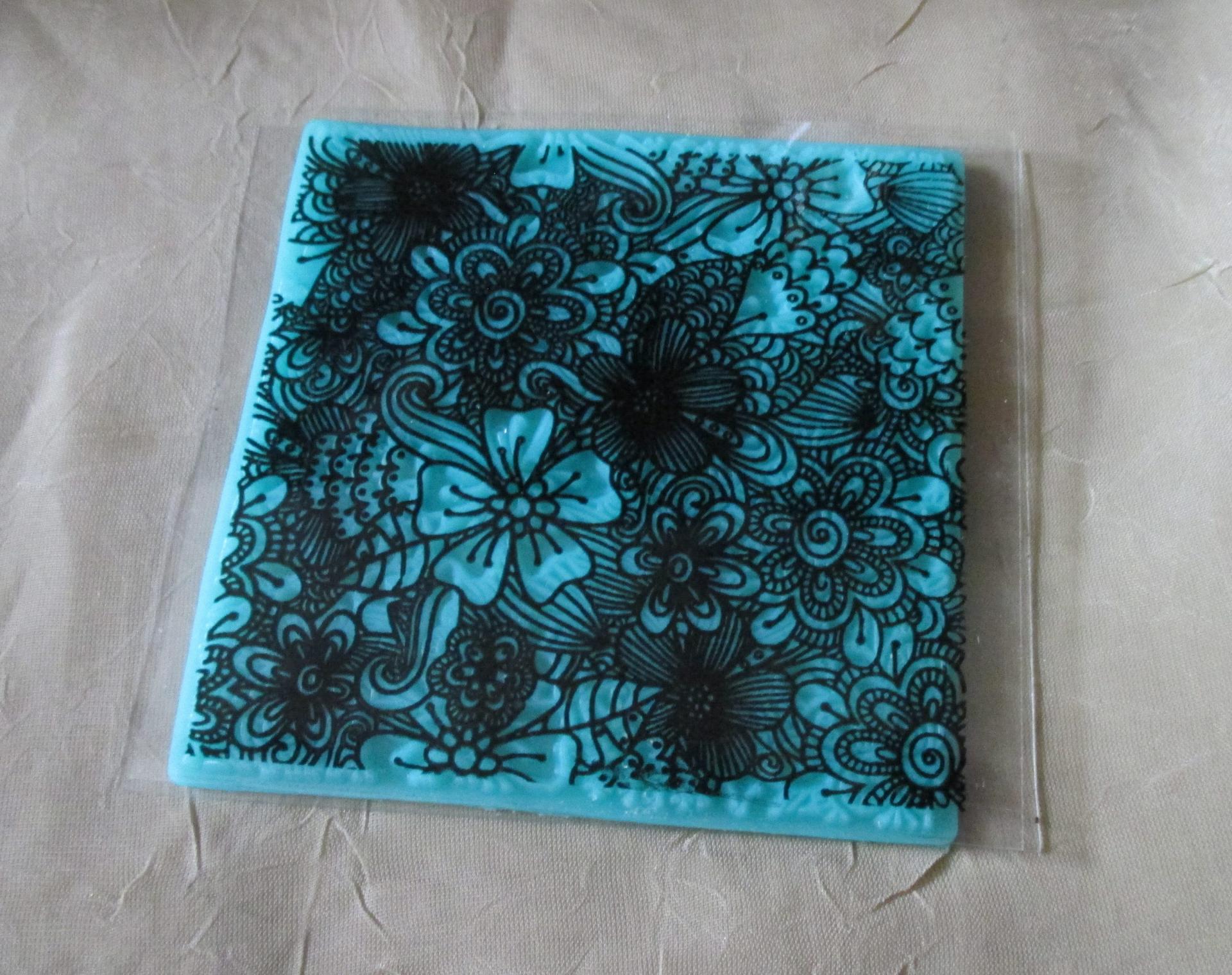 Mat Mold and Stamp - Texture for Clay, Polymer Clay, Resin and casting - Silicone Cling Stamp
