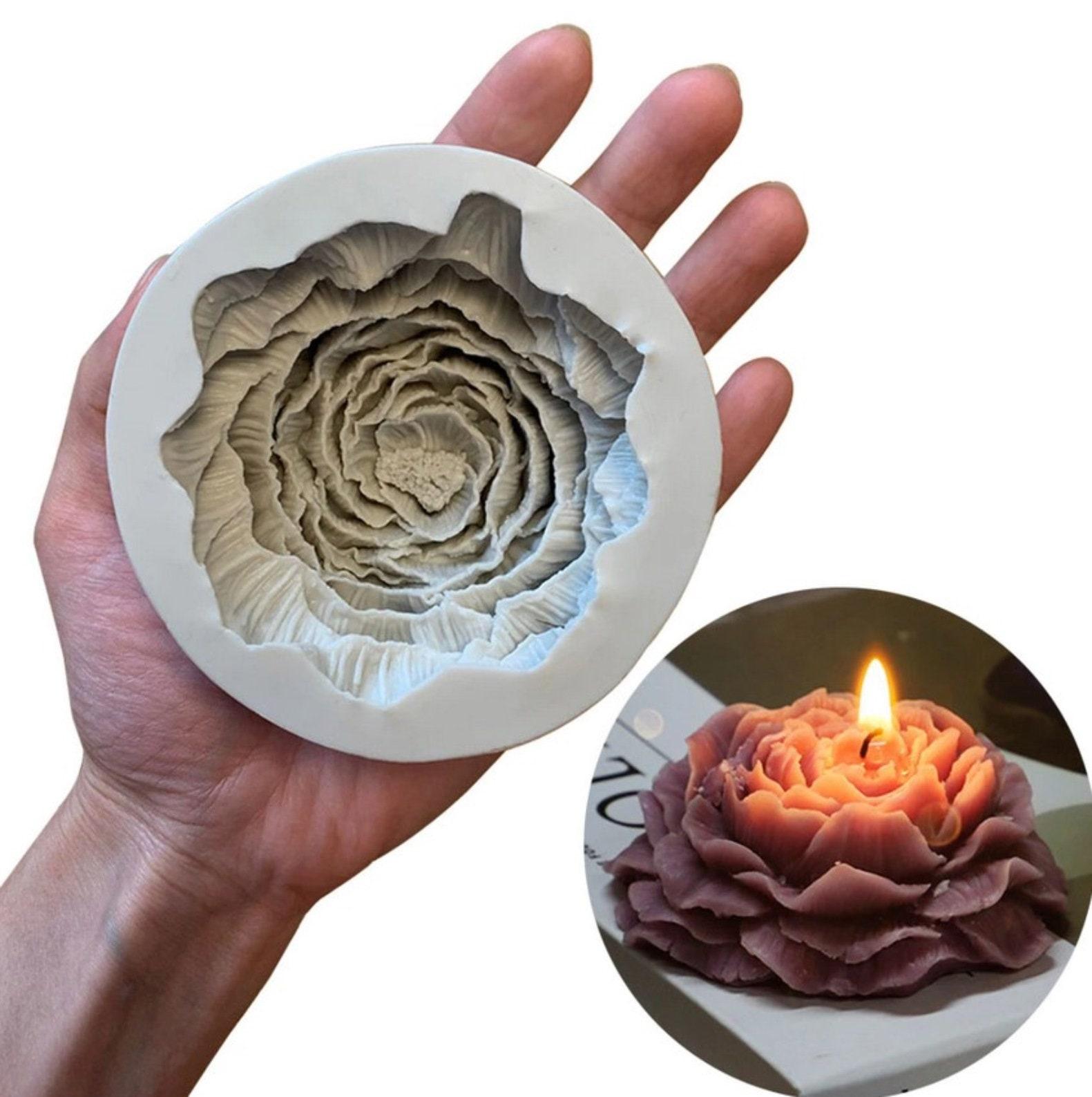 Peony - Casting Molds - Large Flower - Candle Mold, Soap Mold or for Clay, Casting and Baking
