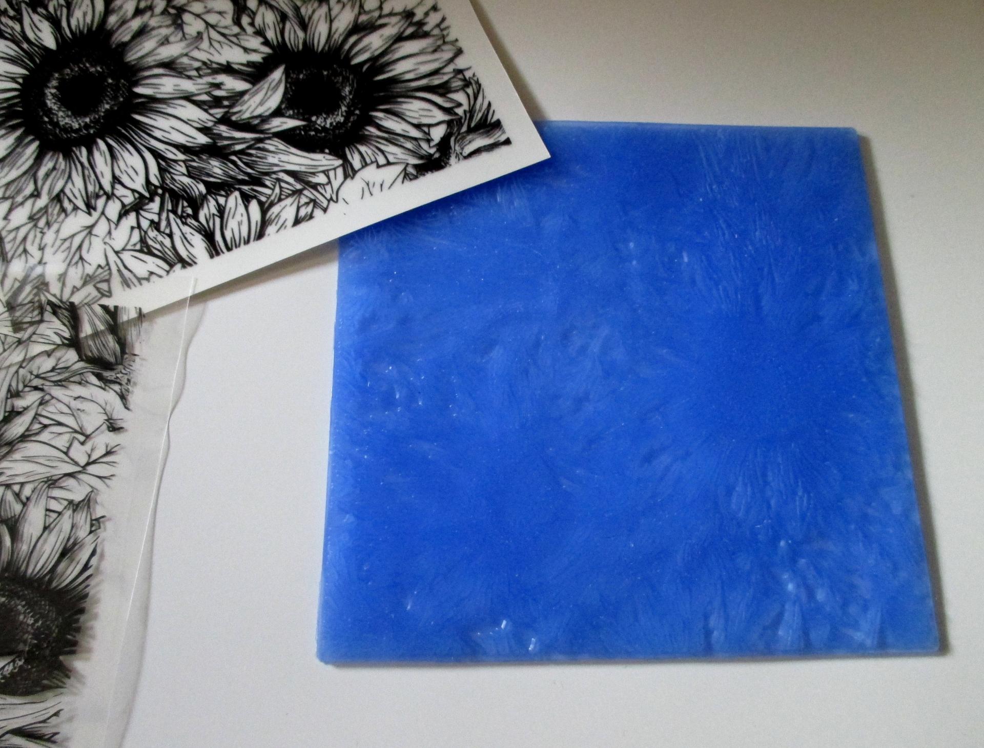 Mat Mold and Stamp - Sunflower - Texture for Clay, Polymer Clay, Resin and casting - Silicone Cling Stamp