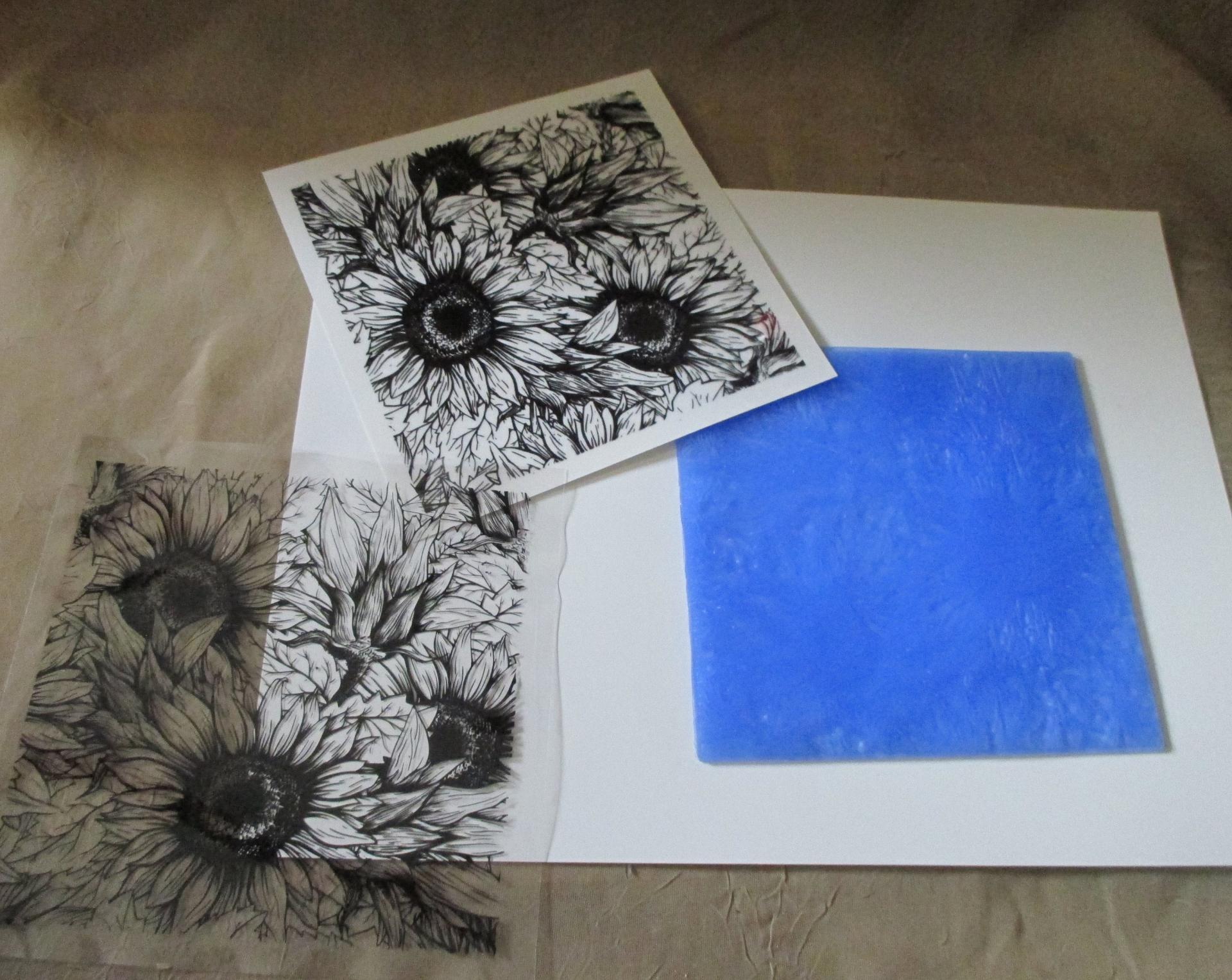 Mat Mold and Stamp - Sunflower - Texture for Clay, Polymer Clay, Resin and casting - Silicone Cling Stamp