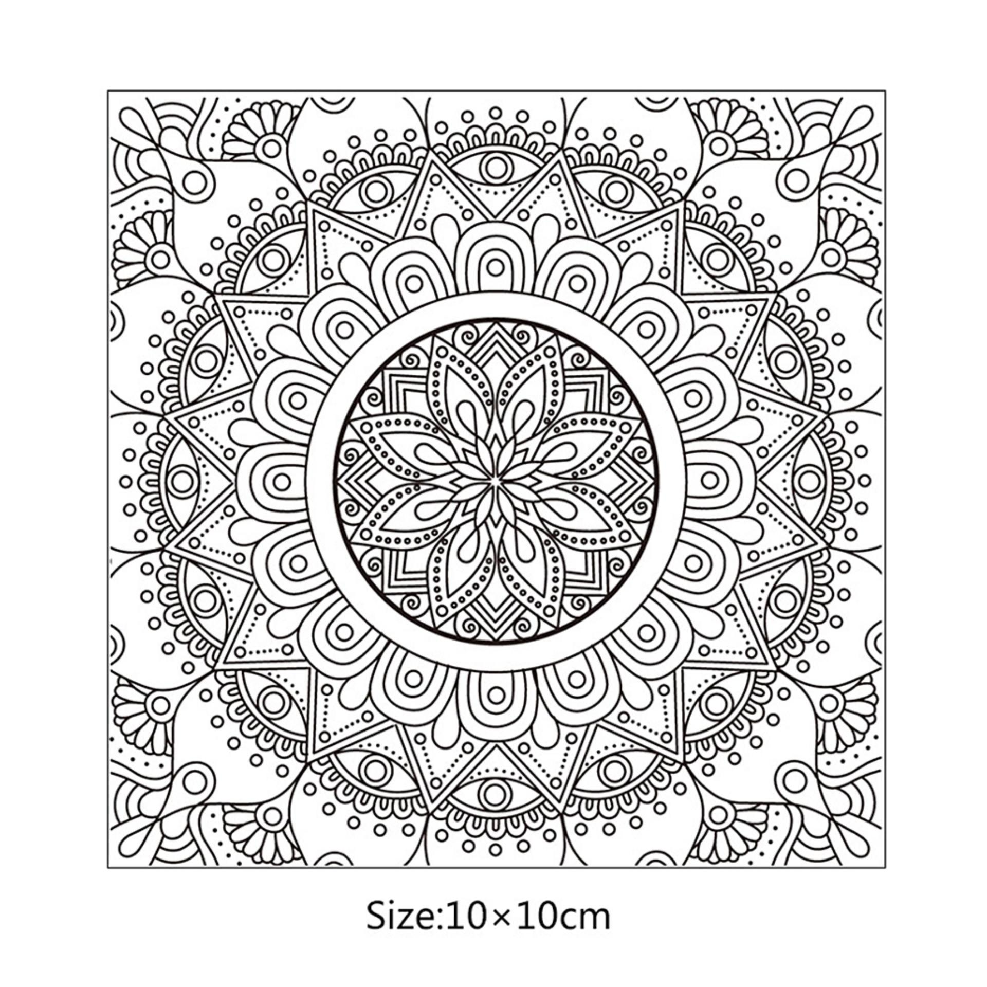 Mat Mold and Stamp - Mandala - Texture for Clay, Polymer Clay, Resin and casting - Silicone Cling Stamp