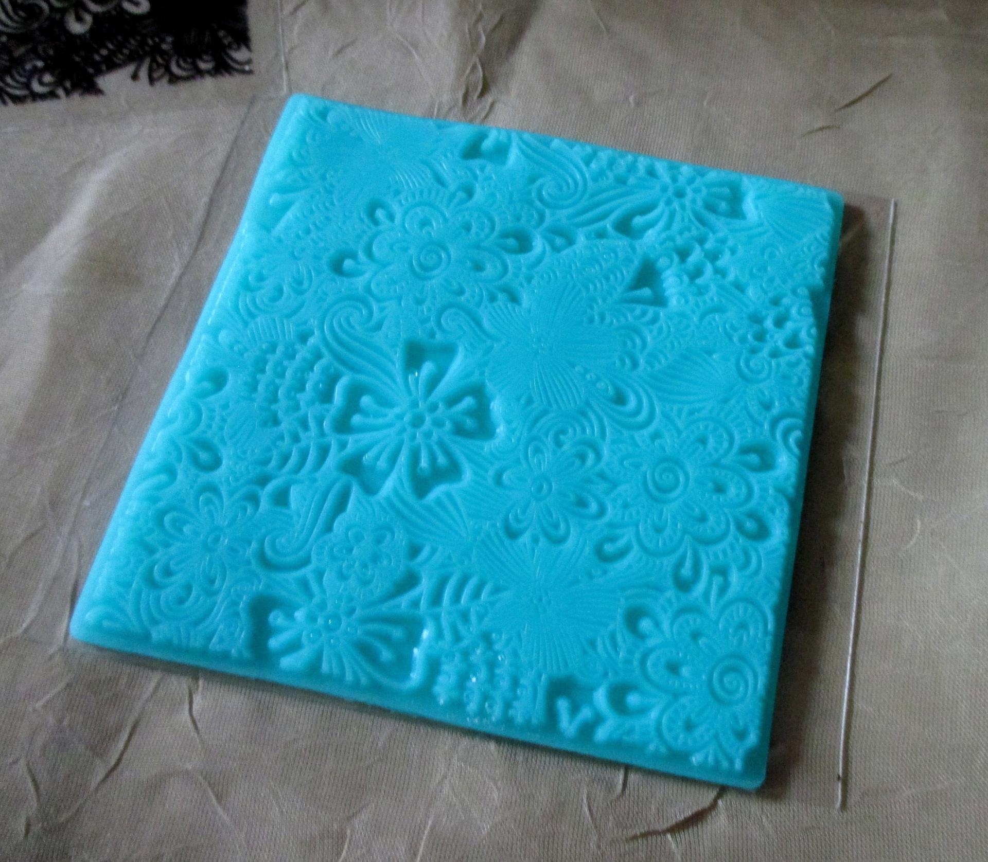 Mat Mold and Stamp - Texture for Clay, Polymer Clay, Resin and casting - Silicone Cling Stamp