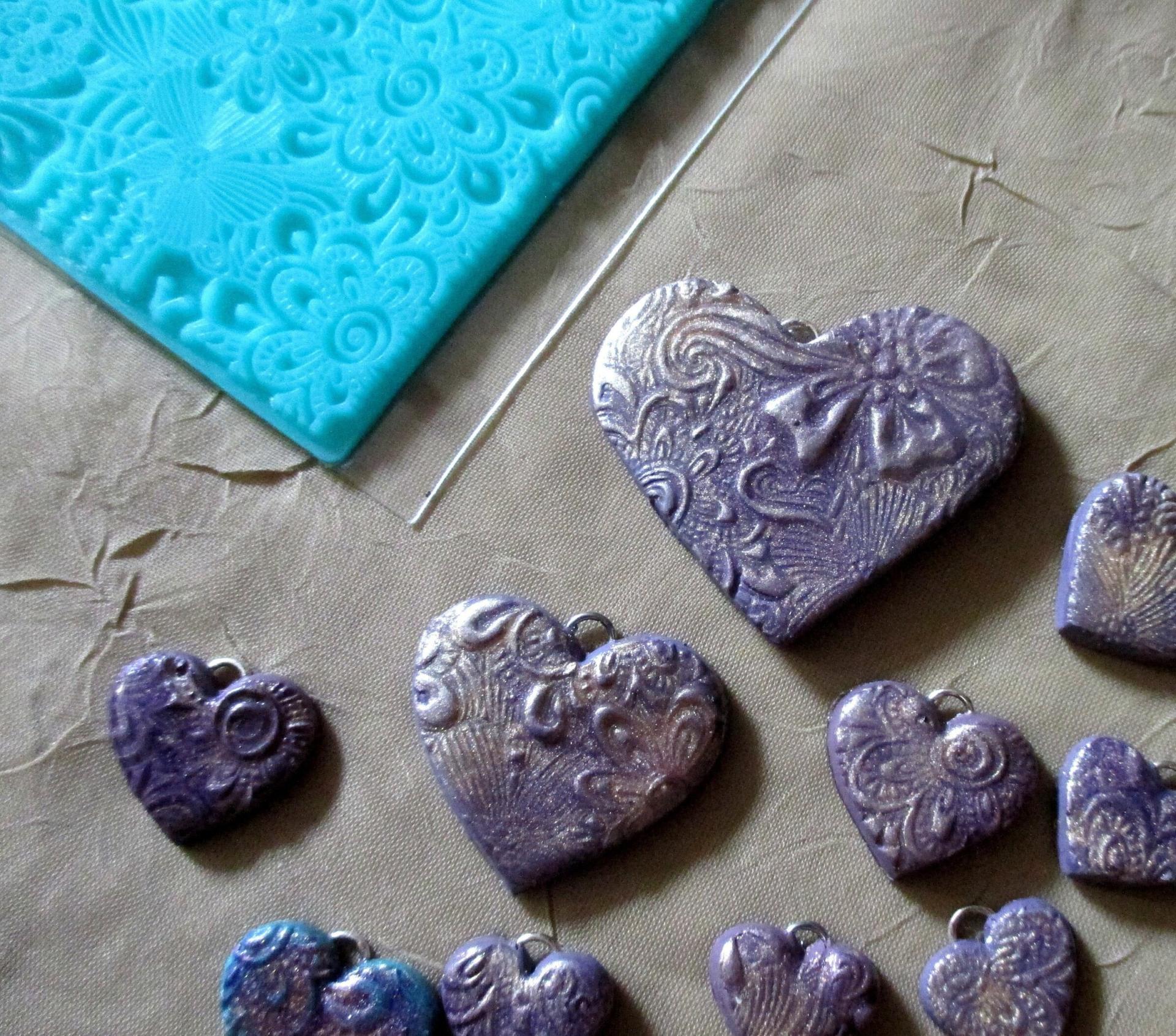 Mat Mold and Stamp - Texture for Clay, Polymer Clay, Resin and casting - Silicone Cling Stamp