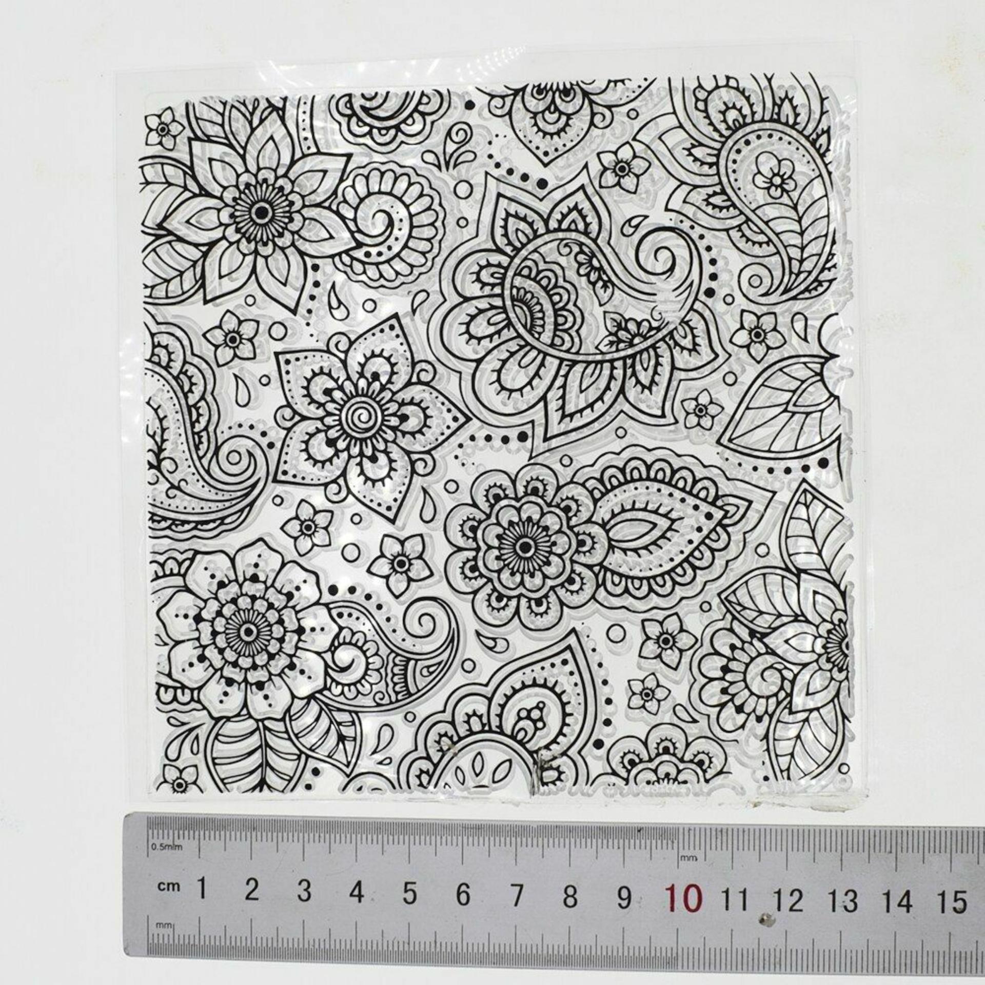 Paisley Mat Mold and Stamp - Texture for Clay, Polymer Clay, Resin and casting - Silicone Cling Stamp