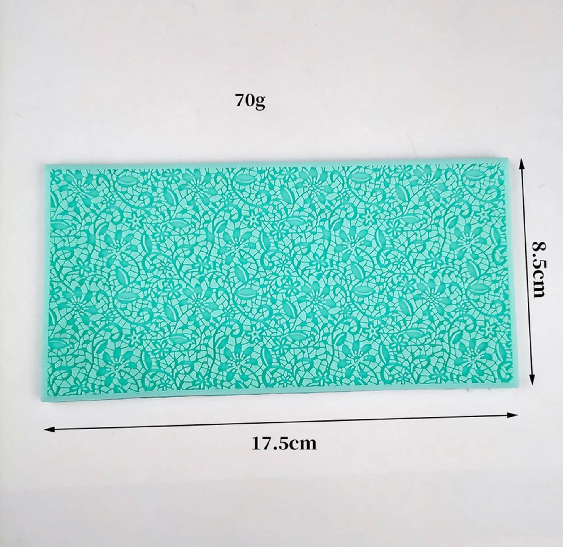 Silicone Floral Lace Mat Mold - Texture Stamp, Embossing Stamp - for use with Clay, Casting, for Soap, or Baking