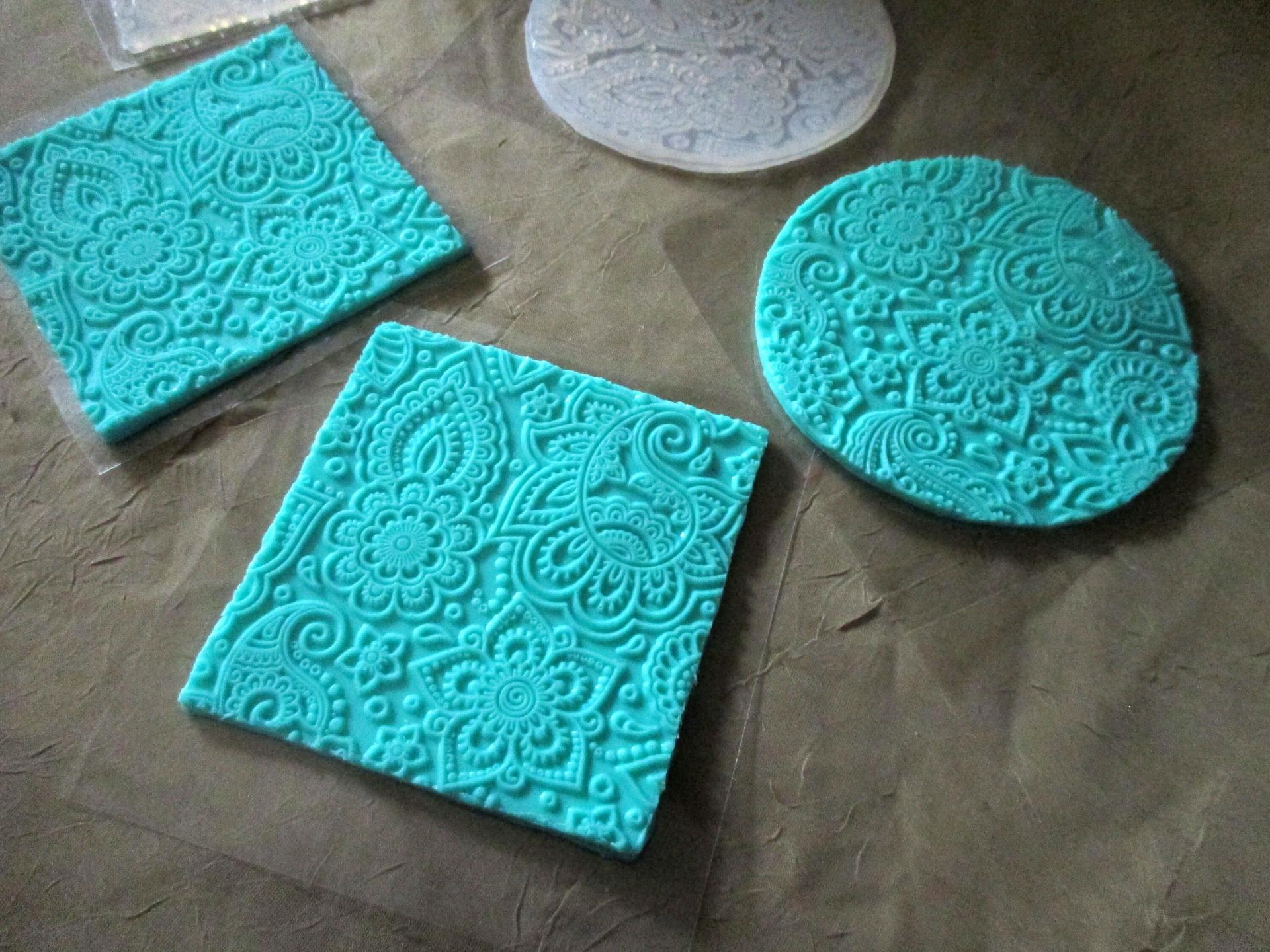 Mat Mold and Stamp - Texture for Clay, Polymer Clay, Resin and casting - Silicone Cling Stamp