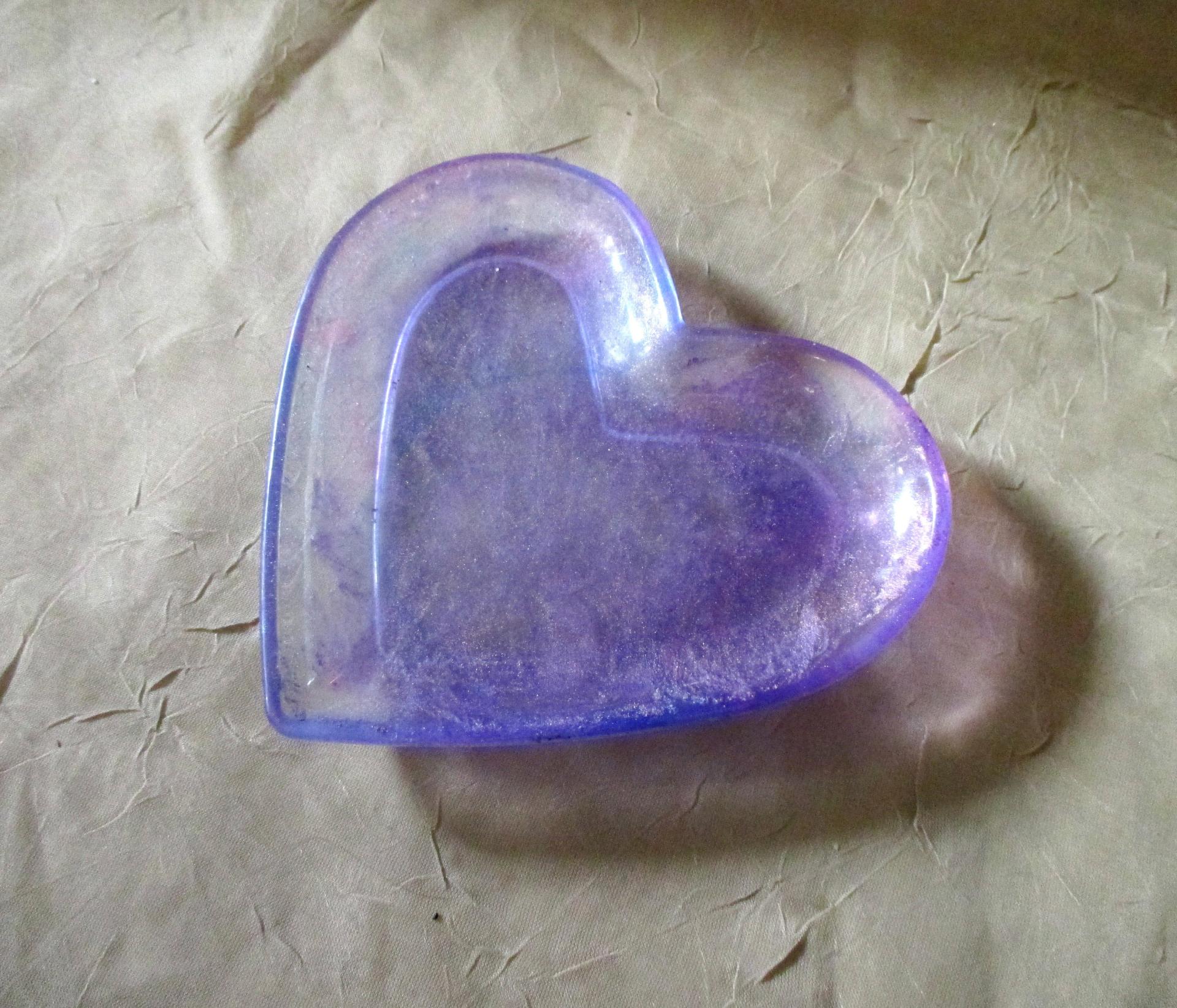 Molds - Heart Tray Casting Mold - for Epoxy, Clay or other casting medium