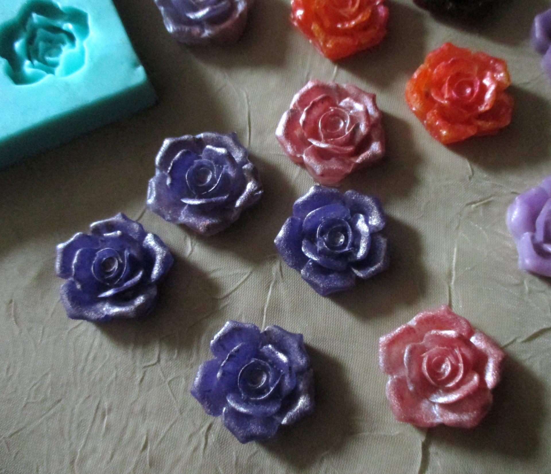 Small Floral Mold - Roses - for Resin, Clay, Casting and Baking, or for Soap or wax embeds