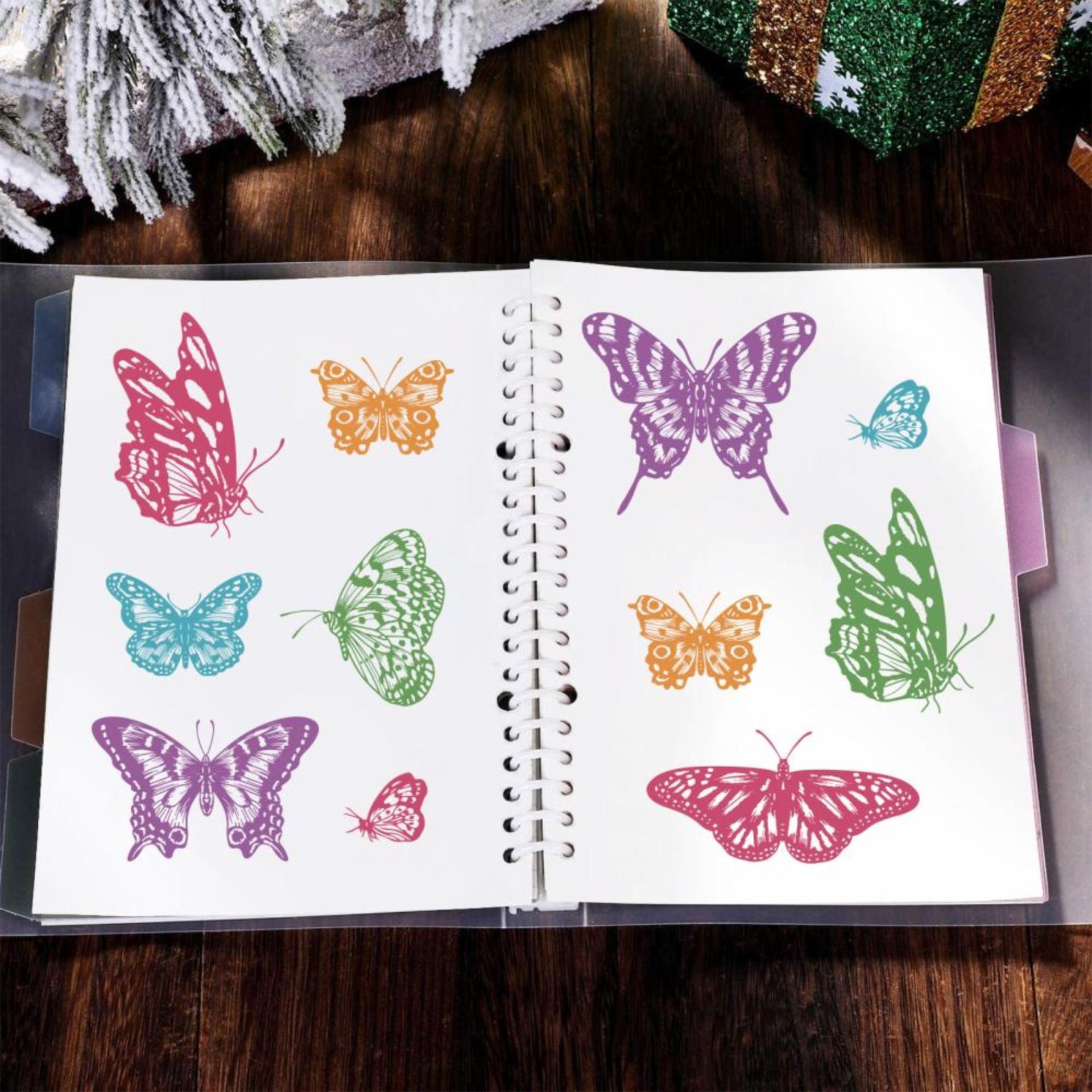 Butterfly Stamps - Silicone Cling Stamp - Texture Emossing Stamp