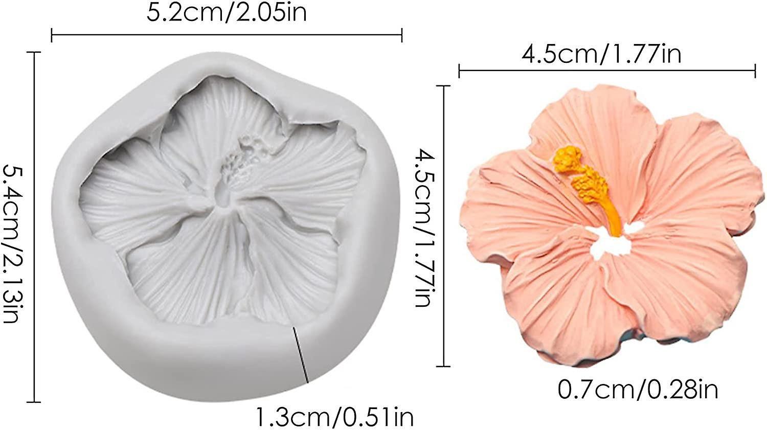 Small Floral Mold - Tropical Hibiscus Flower - for Resin, Clay, Casting and Baking, or for Soap or wax embeds