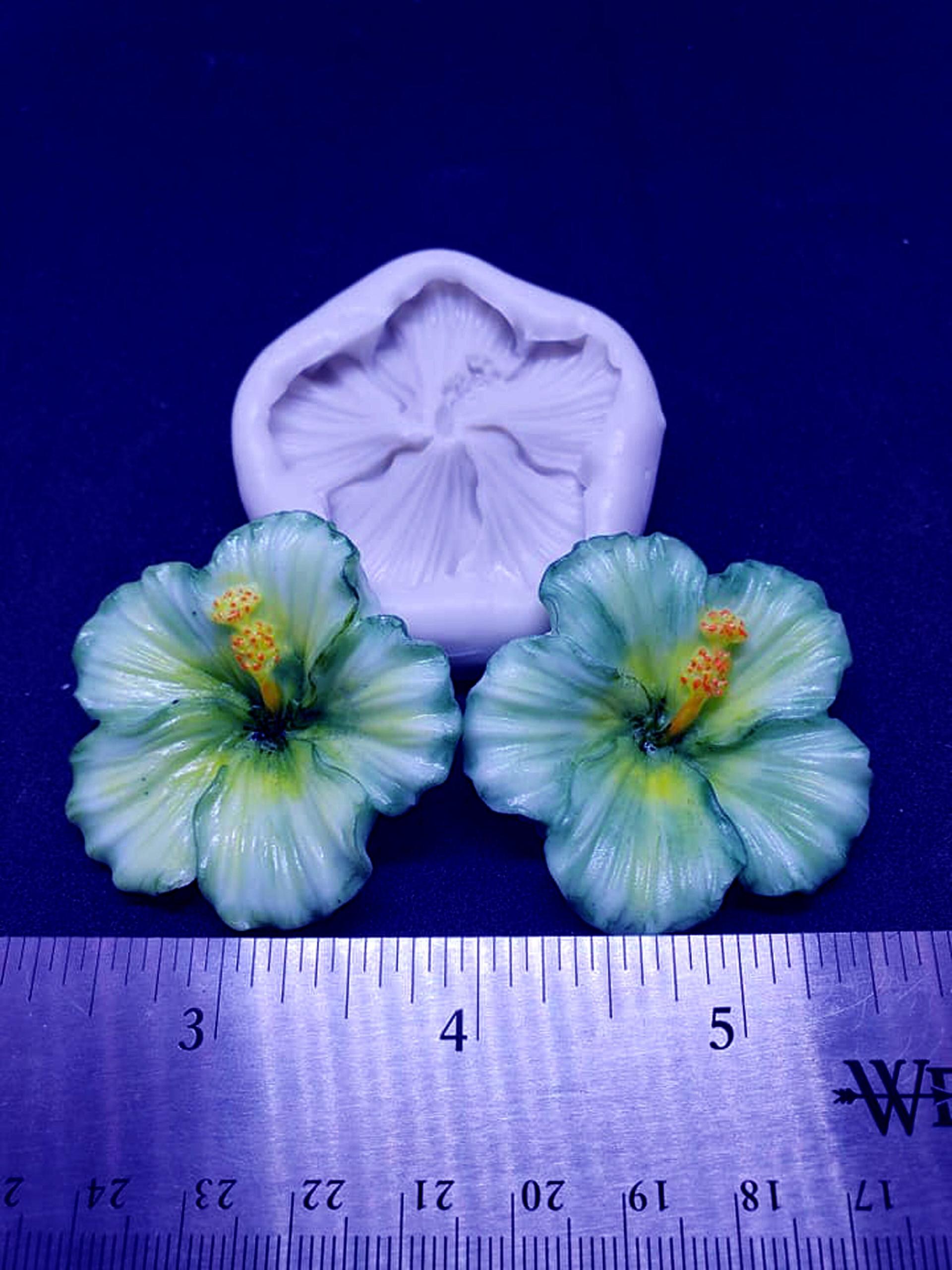 Small Floral Mold - Tropical Hibiscus Flower - for Resin, Clay, Casting and Baking, or for Soap or wax embeds